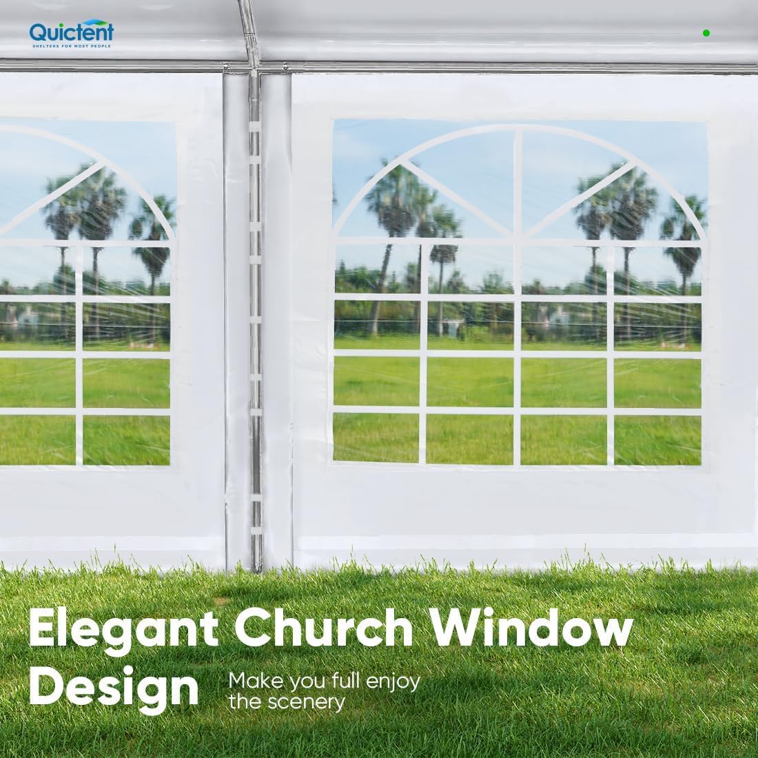 Quictent 20x30ft Large White Party Tent - Waterproof & UV Resistant for Outdoor Weddings, Events, and Gatherings