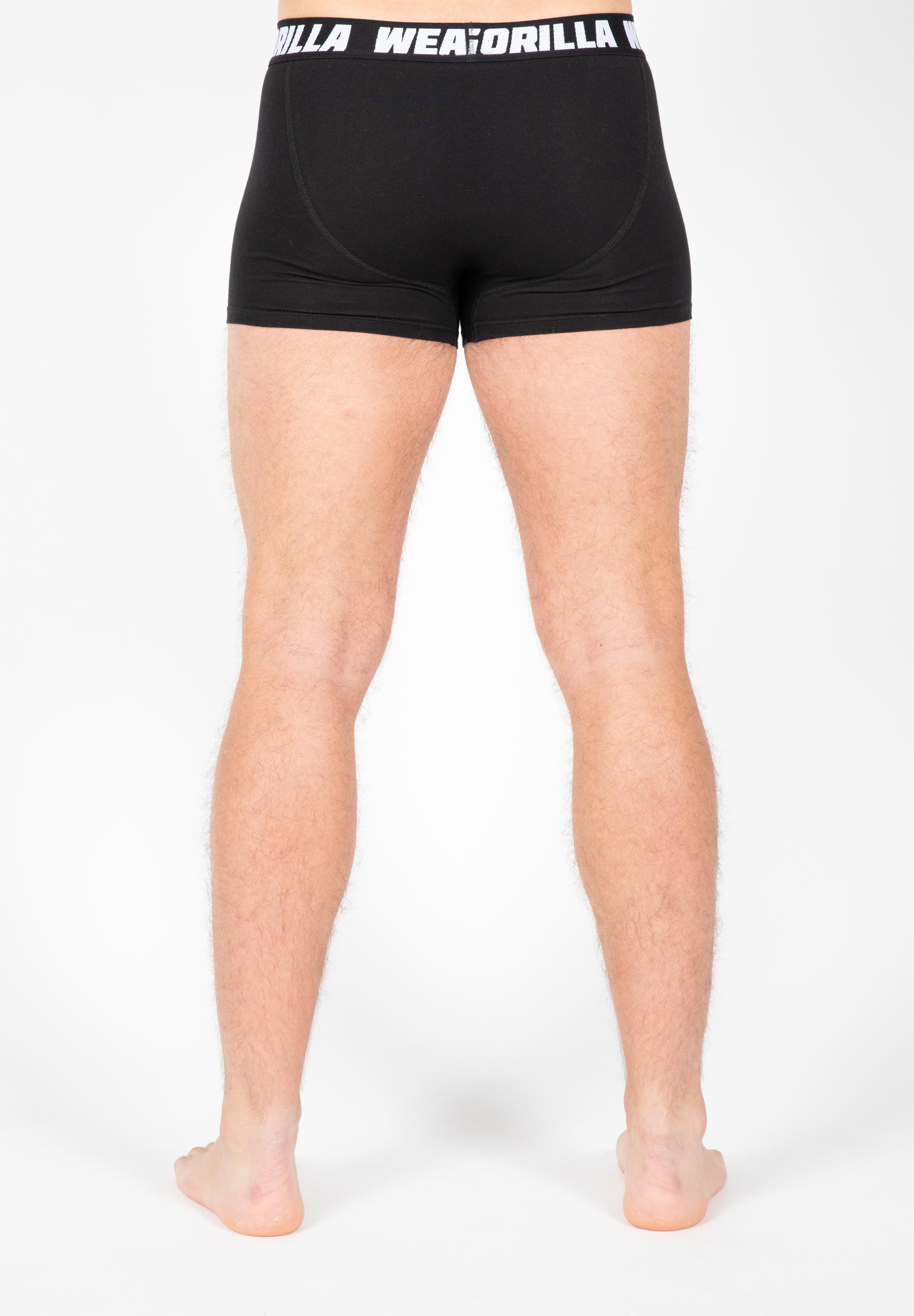 Gorilla Wear Men's Boxer Shorts 3 Pack - Breathable Cotton Underwear for Gym & Everyday Wear - Black