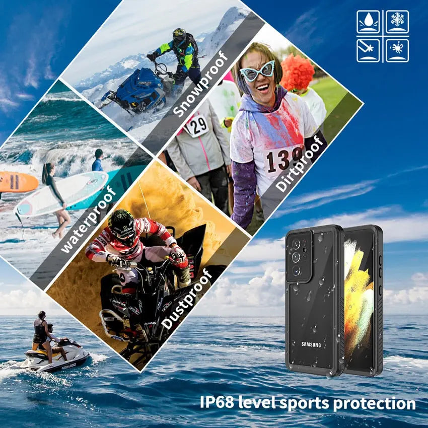 Waterproof Case for Samsung Galaxy S10/S10 Plus/S10E - IP68 Certified Phone Cover for Swimming, Beach & Outdoor Activities