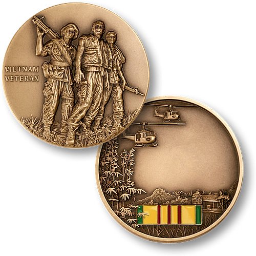 Vietnam Veteran Engravable Harley Milwaukee Eight Black Waterfall Horn Cover Coin Mount Set - Custom Motorcycle Accessories for Harley Davidson Riders - Perfect for Biker Gifts & Memorial Displays