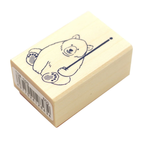 Beverly Companion Rubber Stamp Bear - Handmade Craft Stamp for Scrapbooking, Card Making & DIY Projects - Perfect for Gift Wrapping, Journals & Stationery