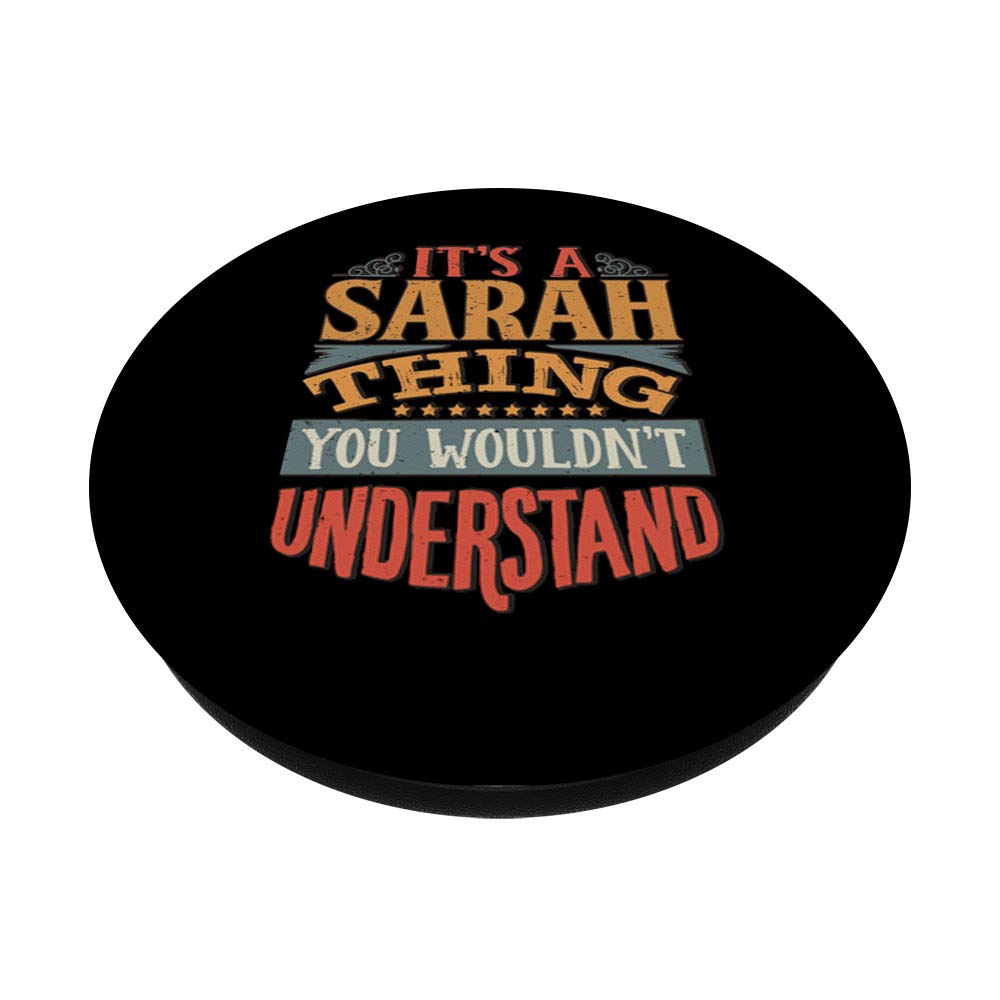 Sarah Name Custom PopSockets Phone Grip & Stand - Expandable Phone Holder for iPhone, Samsung, Tablets - Perfect for Selfies, Video Calls & Hands-Free Use