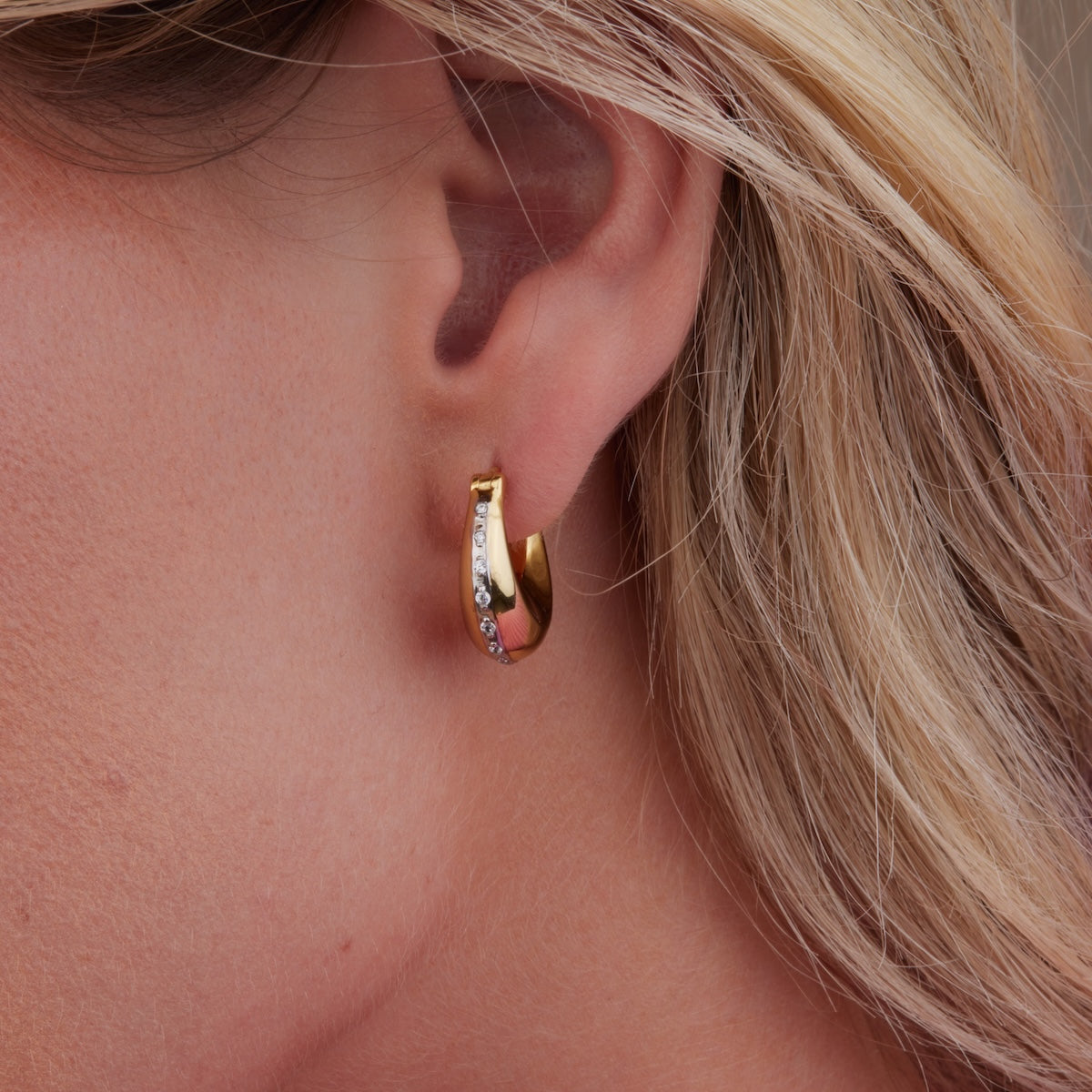 Two Tone Ribbon Hoop Earrings for Women - Trendy Dainty Jewelry for Everyday Wear & Special Occasions