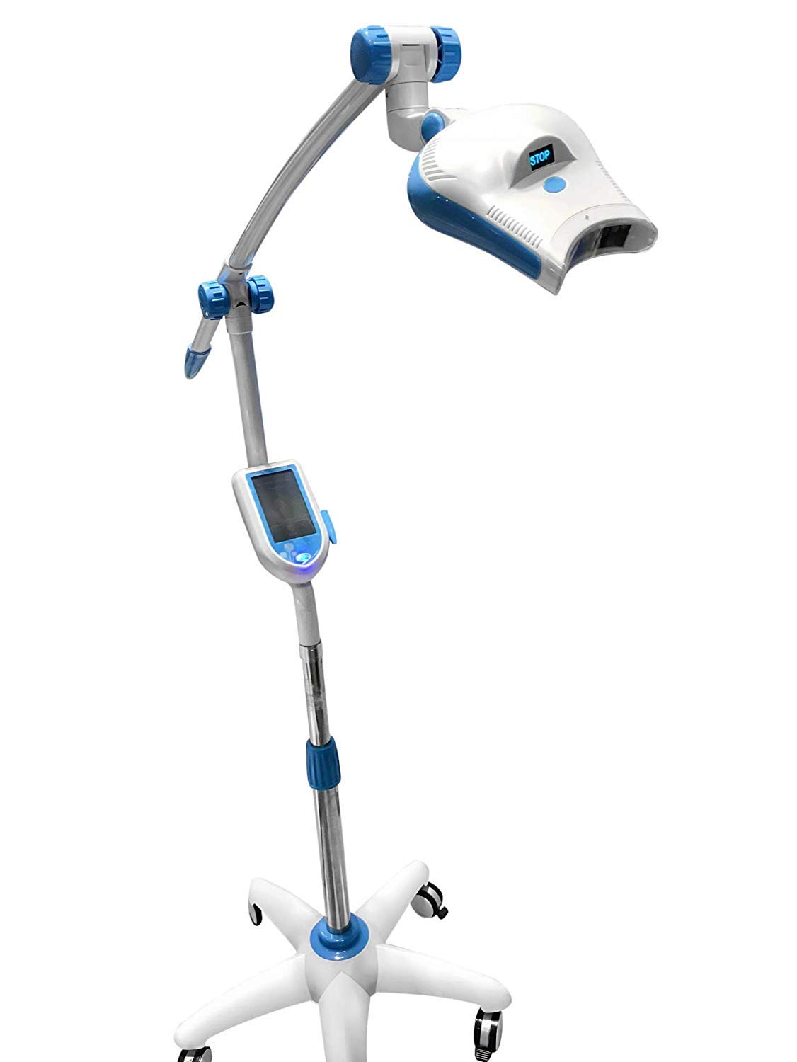 YF-888 LED Floor Lamp with Accelerator Technology - Adjustable Mobile Standing Light for Living Room, Bedroom & Office Decor