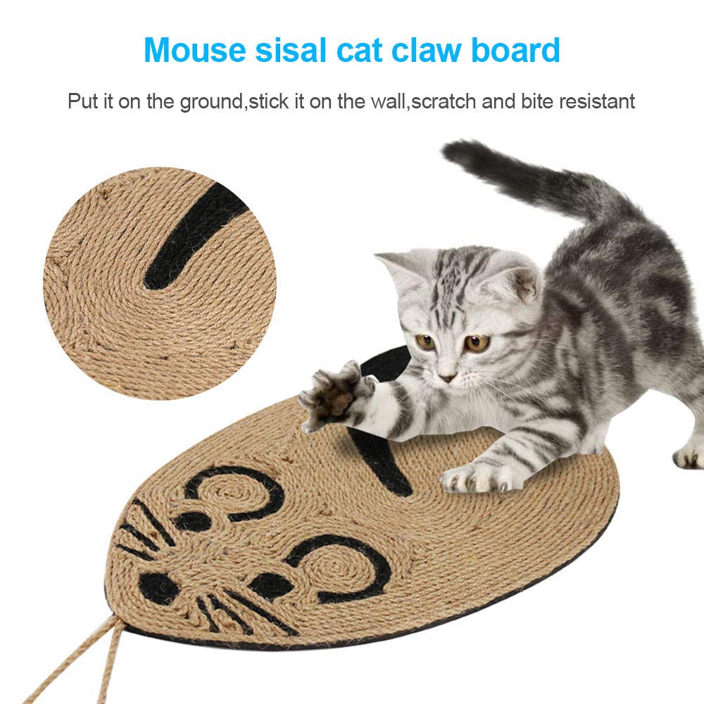 Premium Sisal Cat Scratch Board - 2 Pack Durable Cat Scratcher Mat with Soft Bed for Claw Care | Pet Scratching Post Toy for Furniture Protection & Stress Relief - Perfect for Kittens & Adult Cats