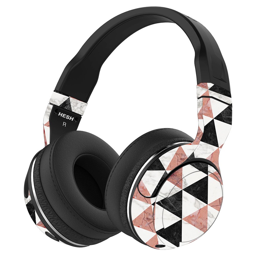 MightySkins Vinyl Wrap Cover Compatible with Skullcandy Hesh 2 Wireless Headphones - Marble Pyramids Design | Protective & Durable Skin | Easy to Apply & Remove | Made in USA | Perfect for Travel, Workouts & Daily Use