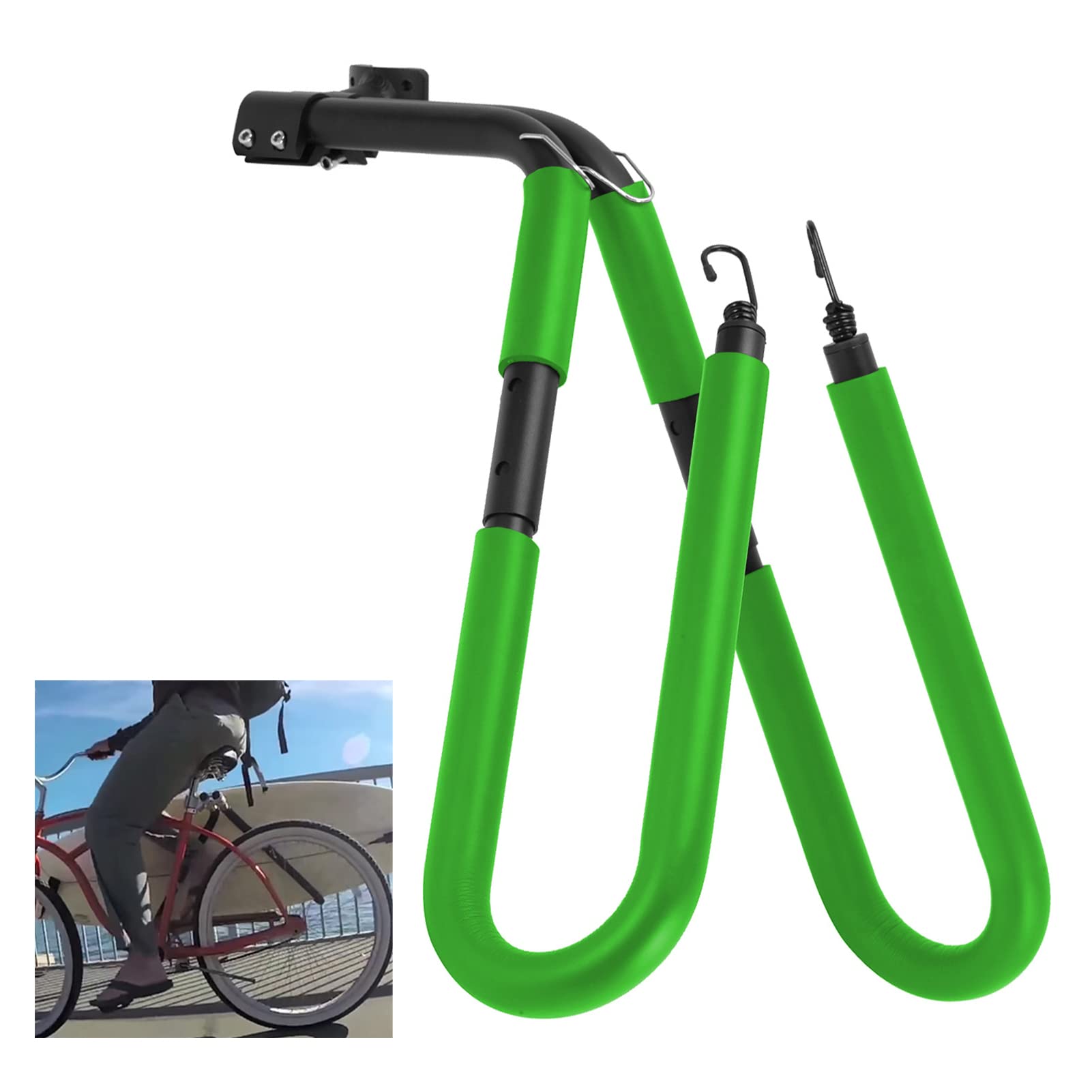 Lixada Surfboard Bike Rack - Adjustable Surfboard Carrier for Bicycles | Secure Transport for Surfing, Beach Commuting & Outdoor Adventures