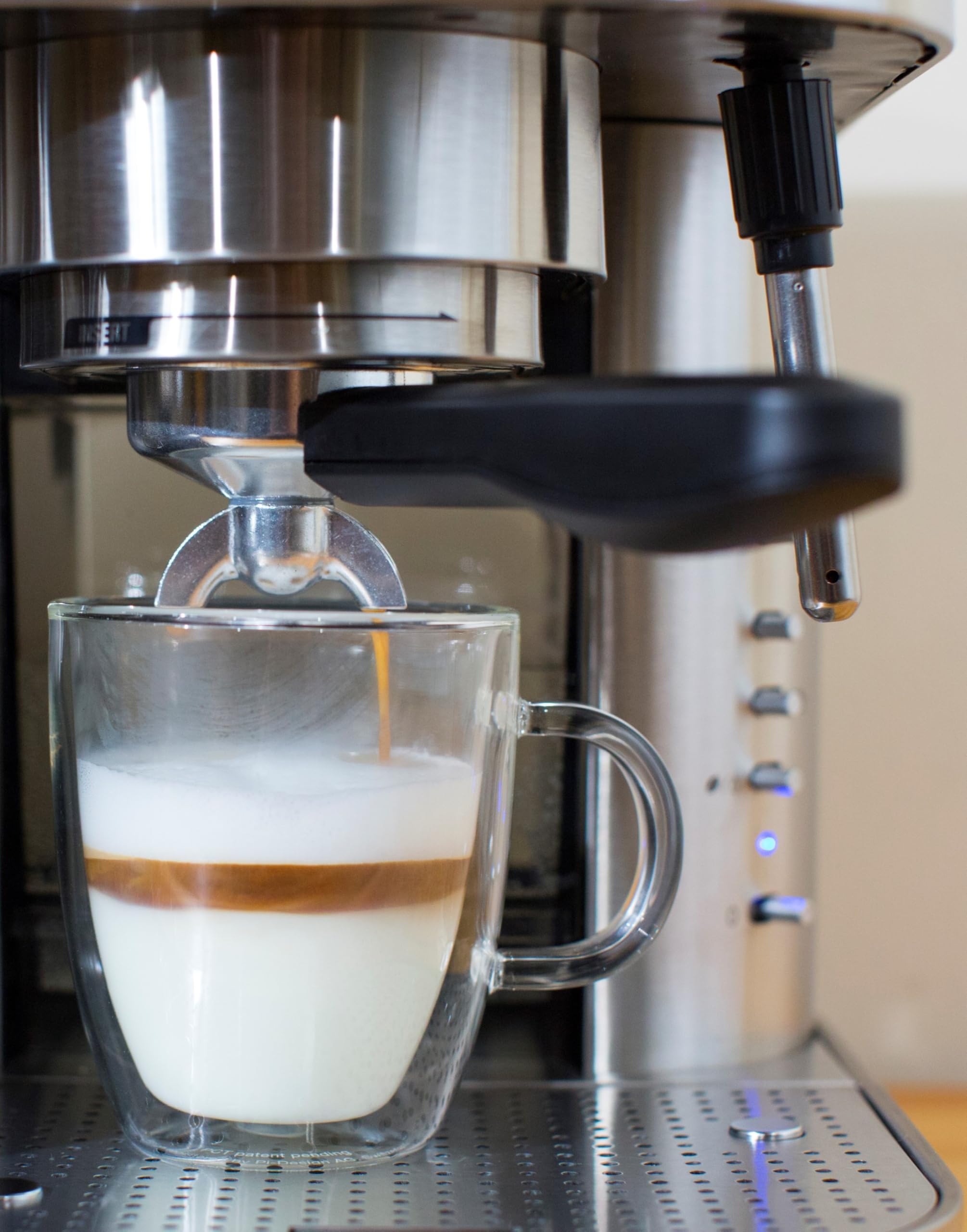 Premium Stainless Steel Espresso Machine for Home & Office - Barista-Quality Coffee Maker with Steam Wand for Lattes & Cappuccinos | Perfect for Coffee Enthusiasts & Small Businesses