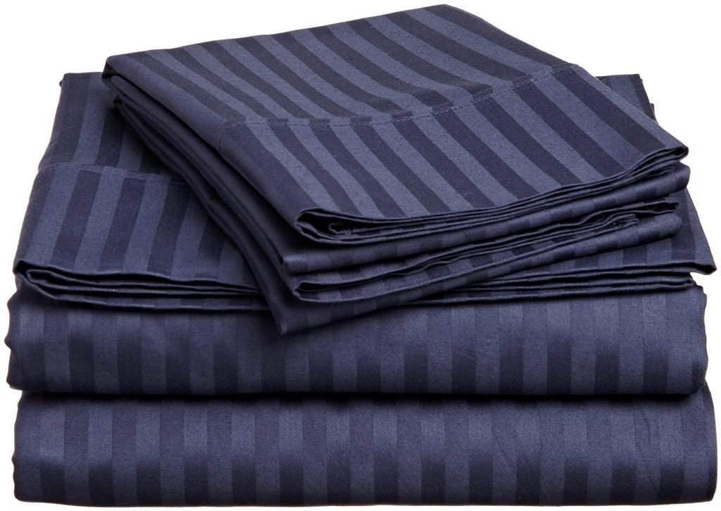 Premium 800 TC 100% Cotton Split King Sheet Set for Adjustable Beds - Half Split Fitted Sheet with 24
