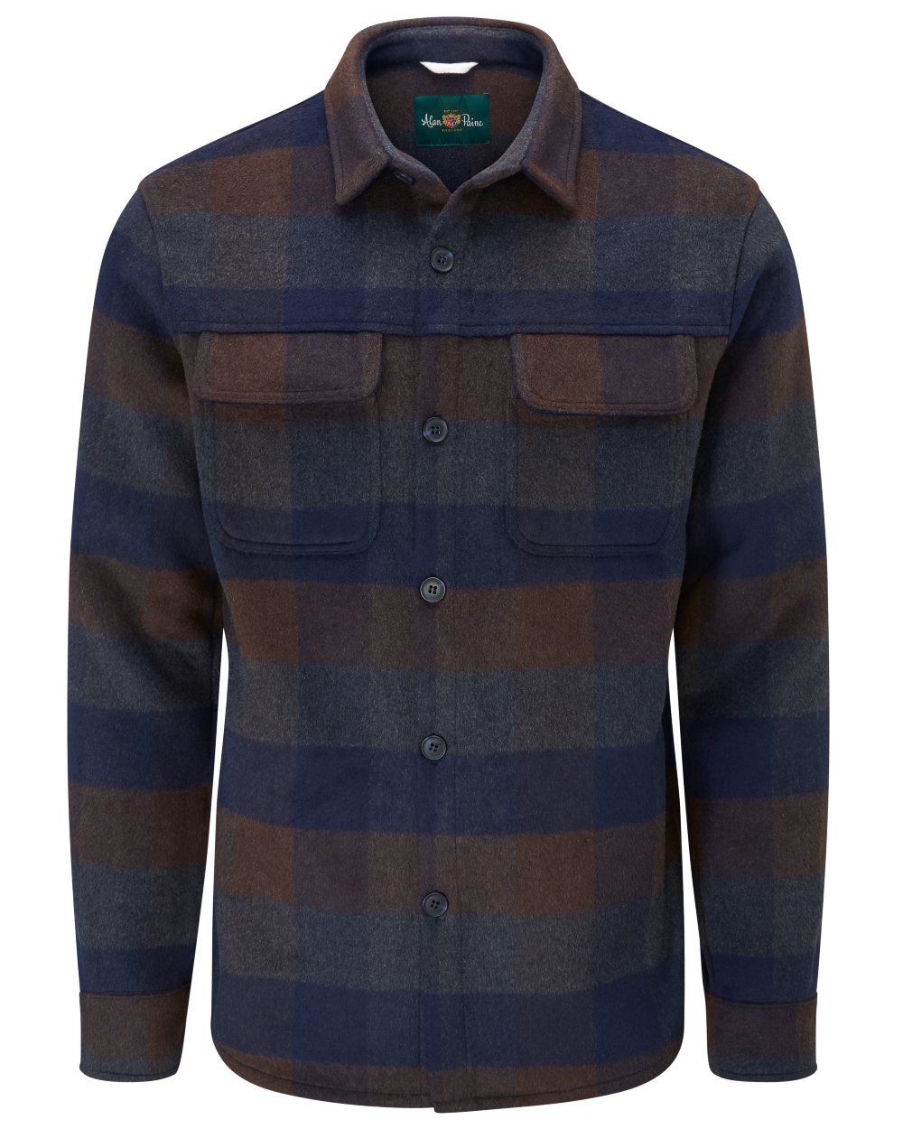 Alan Paine Men's Ripley Plaid Shacket - Stylish Flannel Shirt Jacket for Casual Wear, Outdoor Adventures & Fall Layering