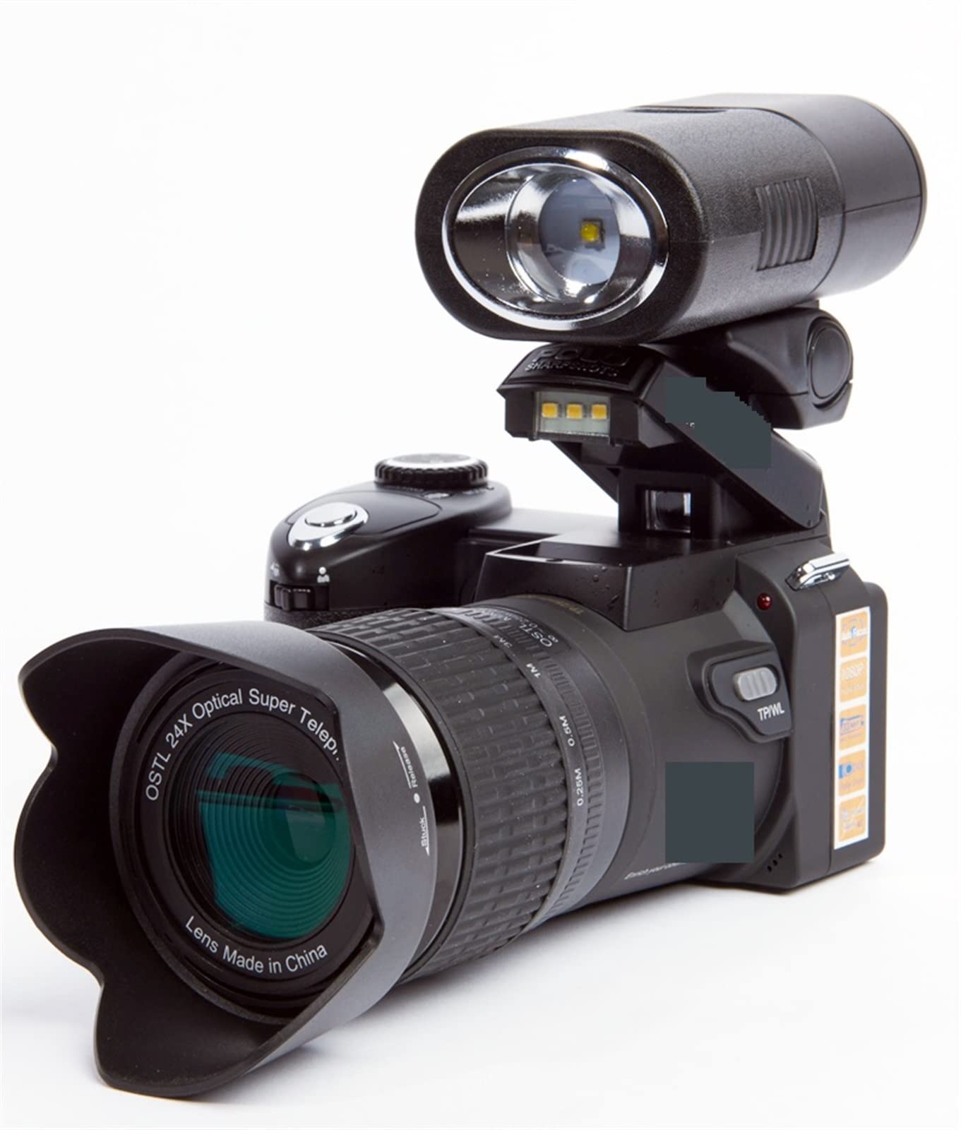 AUBEST 24X Optical Zoom DSLR Camera - 33MP Professional Video Camera with Auto Focus, 1080P HD, 3 Lenses & Flashlight for Photography & Outdoor Videography (No SD Card Included) - Perfect for Travel, Vlogging, and Wildlife Recording