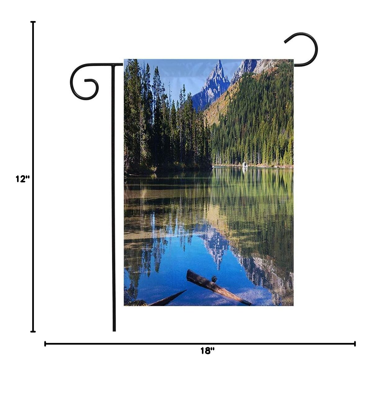 Grand Teton National Park Autumn Landscape Garden Flag - 12x18 Inch Water Reflection Nature Design Seasonal Outdoor Decor for Patio, Lawn & Home | Perfect Gift for Nature Lovers & National Park Enthusiasts