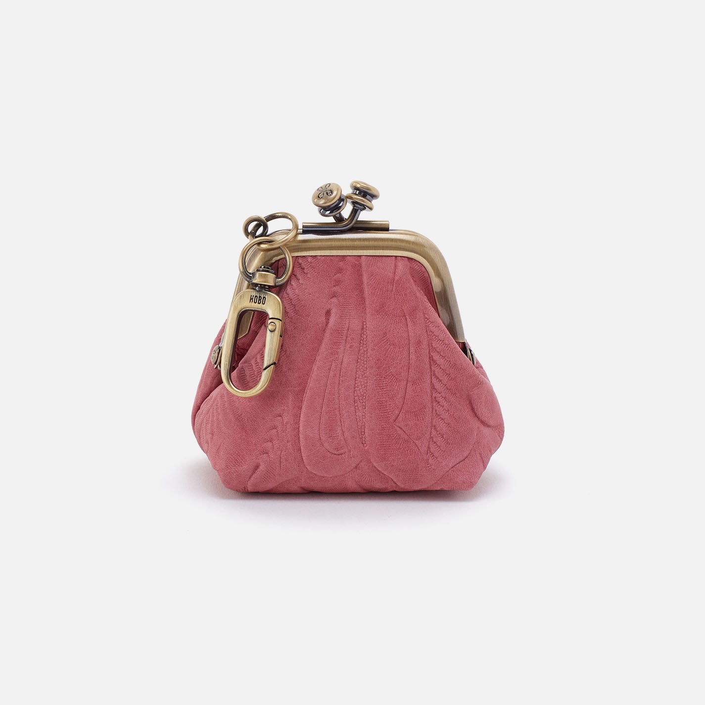 Handcrafted Mauve Embossed Leather Run Frame Pouch - Durable & Stylish Crossbody Bag for Women - Perfect for Running, Travel & Everyday Use