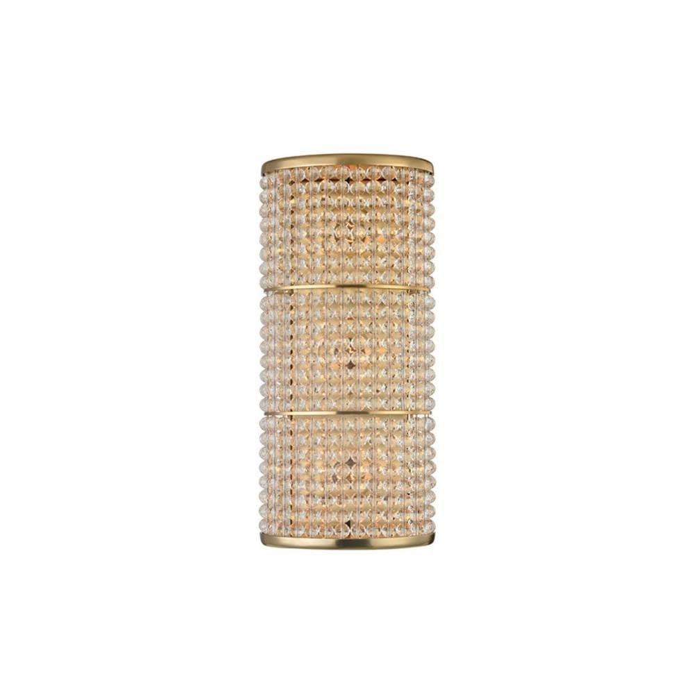 Hudson Valley Lighting 8536-AGB Aged Brass Wall Sconce - Single Light Fixture for Bedroom, Hallway & Living Room Decor