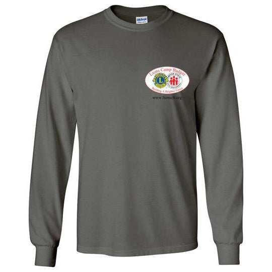 Lions Camp Badger Long Sleeve T-Shirt with Color Logo - Comfortable Cotton Shirt for Outdoor Activities, Hiking, and Casual Wear