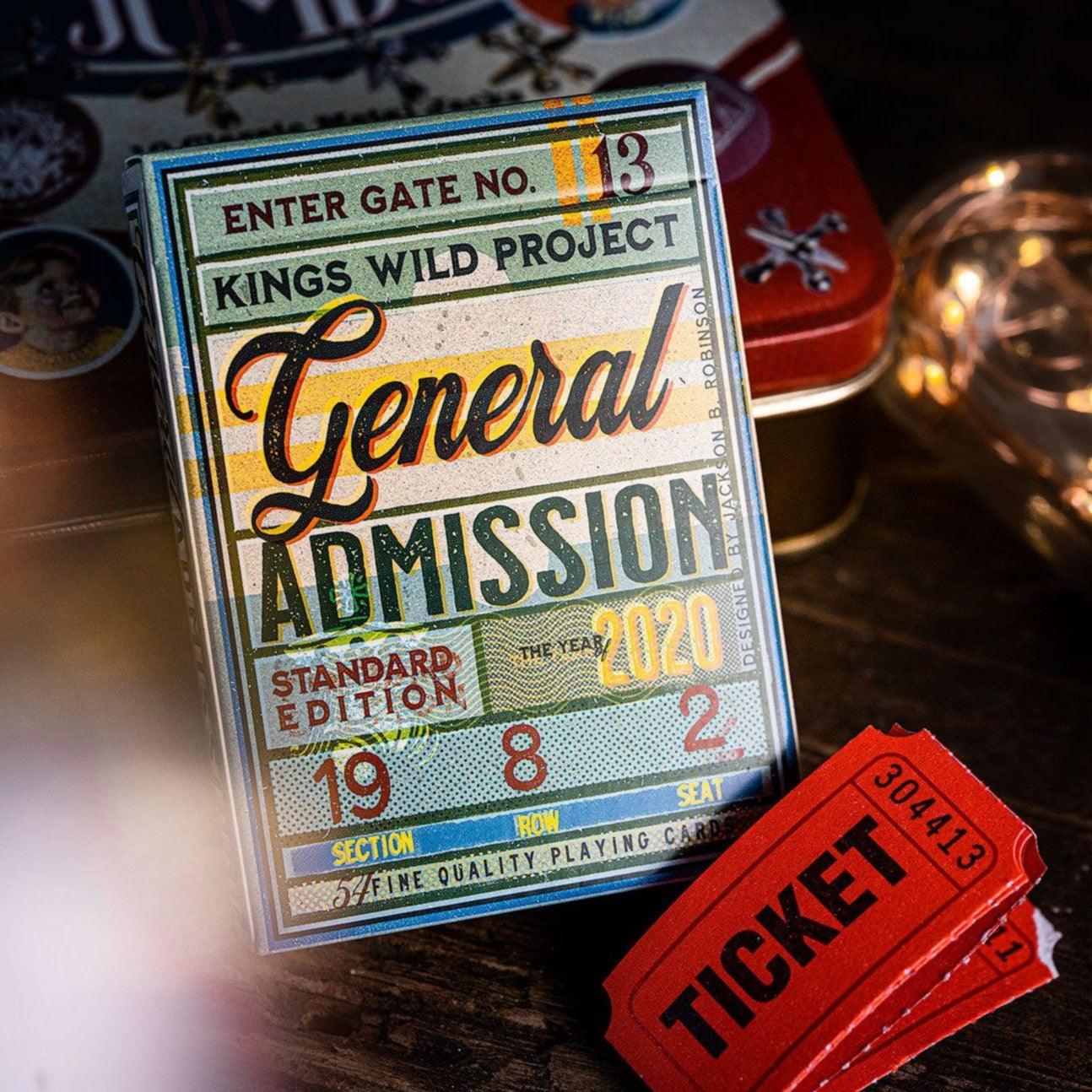 Premium General Admission Playing Cards - Classic Poker Size Deck for Games, Magic Tricks & Collectibles - Perfect for Poker Nights, Family Gatherings & Travel Entertainment