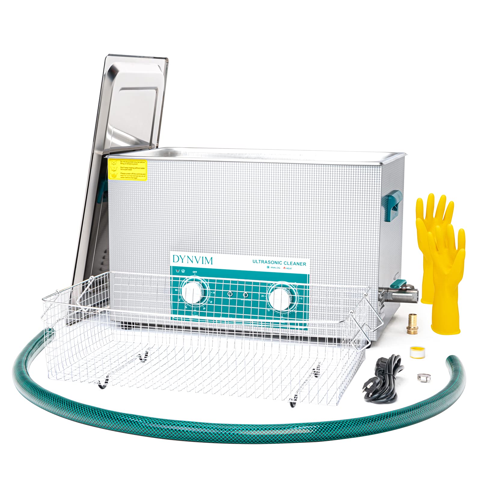 DYNVIM 30L Professional Ultrasonic Cleaner for Carburetor, Oil Filter & Engine Parts - Heavy Duty Ultrasound Cleaning Machine with Analog Timer & Heater (7.92 Gallon) - Perfect for Auto Repair Shops, Laboratories & Industrial Cleaning