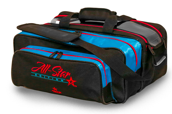 Roto Grip Carryall Double Tote Competitor Bowling Bag - Black/Red/Blue - Perfect for League Play & Tournament Travel