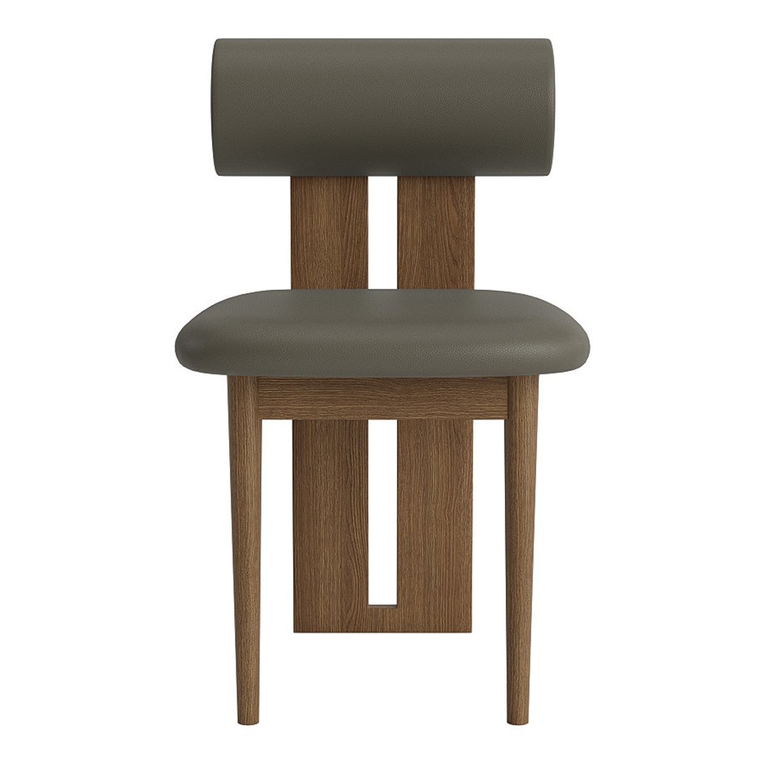 Modern Hippo Side Chair - Sturdy Wooden Accent Chair for Dining Room, Living Room & Office - Comfortable & Stylish Home Decor for Small Spaces