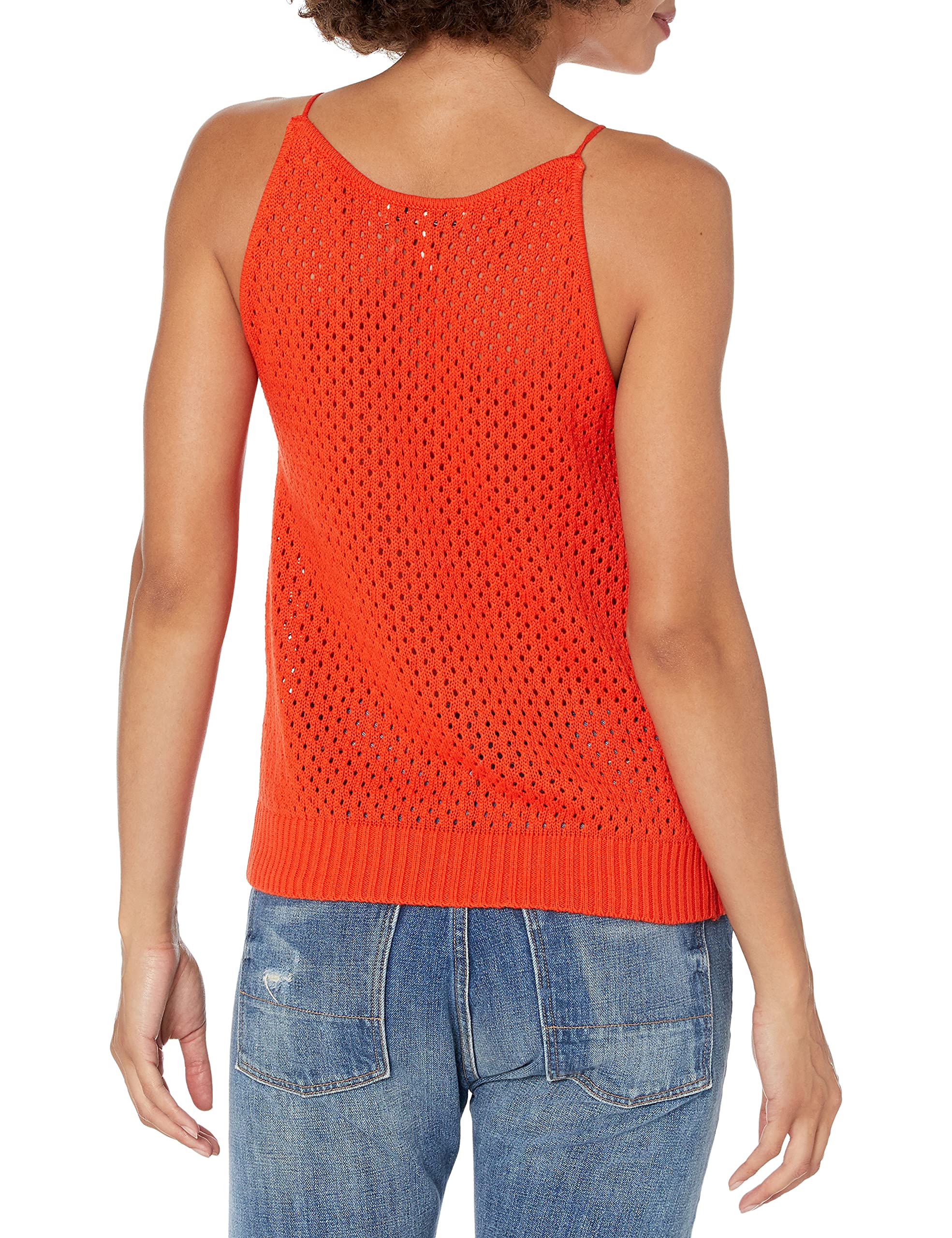 BCBGeneration Women's High Neck Crochet Top - Boho Chic Lace Blouse for Summer, Beach & Date Night Outfits