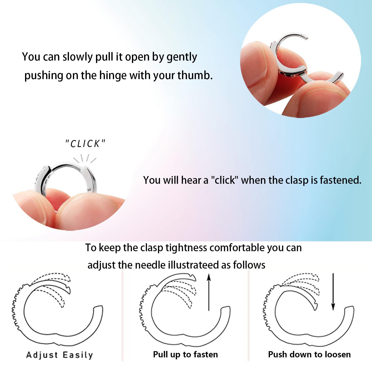 Sterling Silver Hoop Earrings for Women & Teens - Hypoallergenic Small Huggie Earrings with Sapphire & Multi Gemstones for Sensitive Ears | Perfect for Everyday Wear, Gifts & Special Occasions
