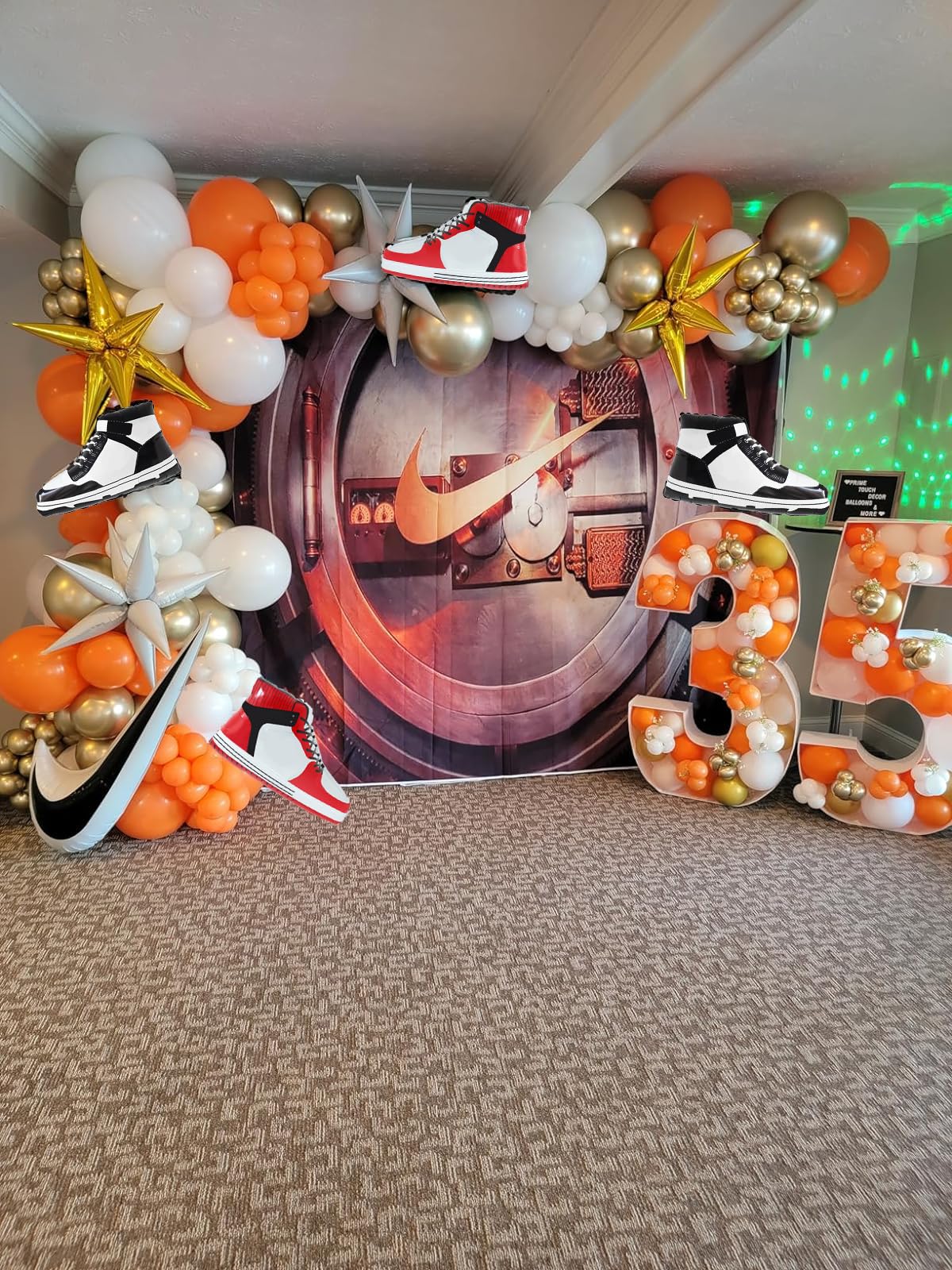 6-Pack Sports Theme Aluminum Foil Balloons - Basketball & Sneaker Balloons for Sports Party Decorations, Game Day, Birthday Supplies - Perfect for Boys, Men's Sports Themed Parties & Birthday Celebrations