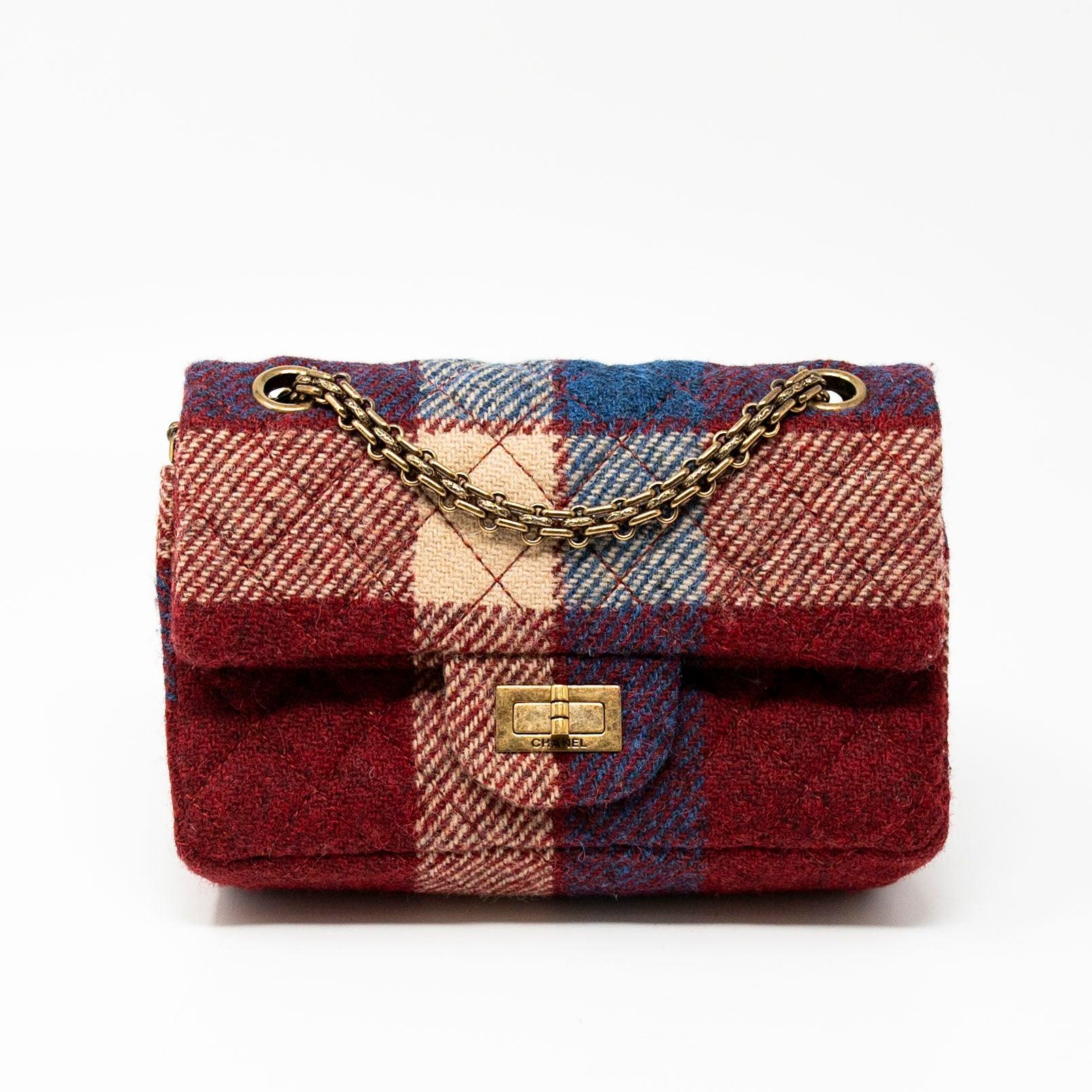 Chanel Red Tweed 2.55 Reissue 224 Flap Bag - Luxury Designer Handbag for Women | Perfect for Evening Events, Parties & Special Occasions