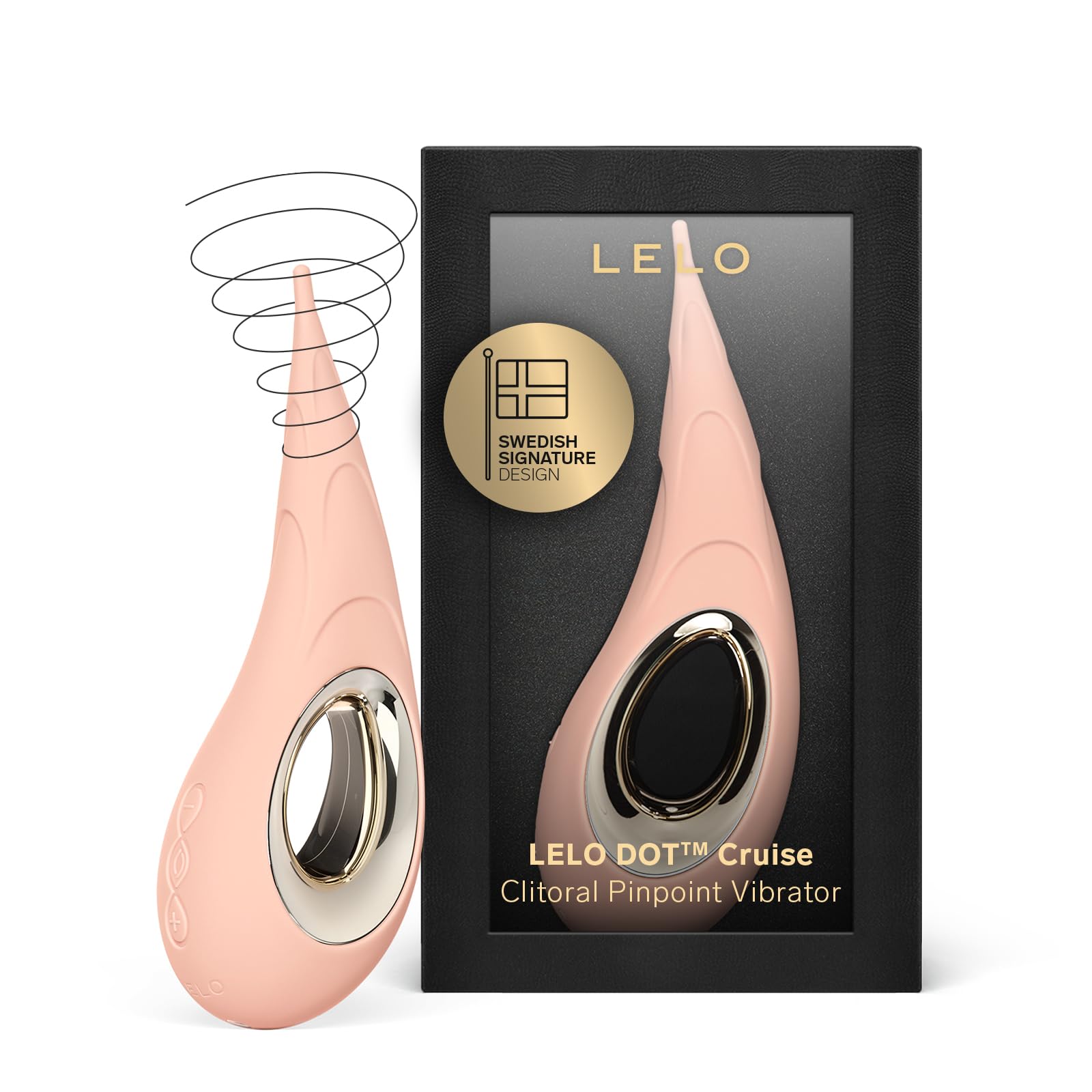LELO DOT Cruise High Frequency Clitoral Vibrator with Elliptic Motion & 8 Pinpoint Stimulation - Cruise Control Technology for Consistent Pleasure - Premium Female Sex Toy in Peach - Perfect for Solo Play & Couples Intimacy