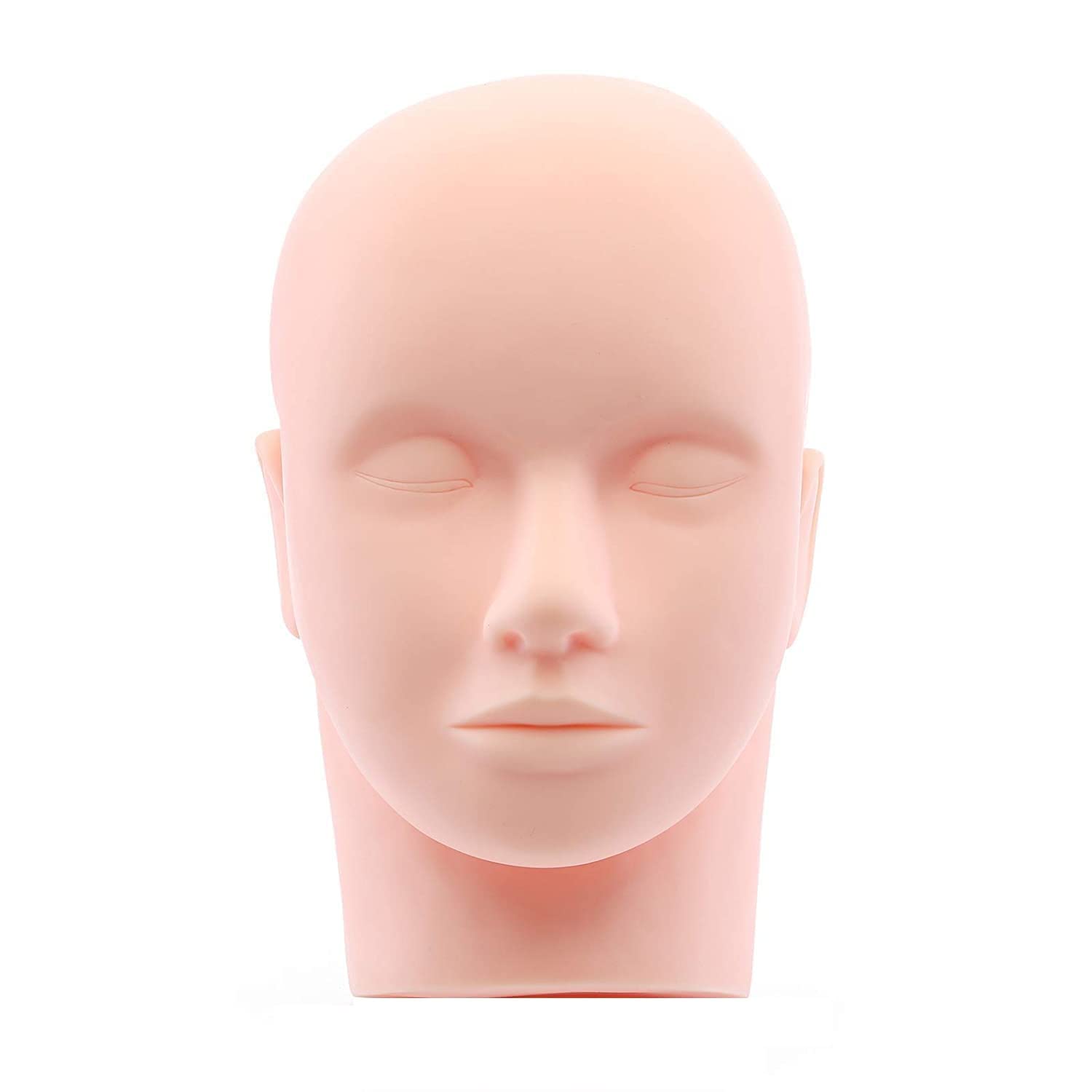 Professional Eyelash Extension Practice Head - BID Lash Mannequin for Makeup Training with Bonus Training Lashes (Skin Tone) | Perfect for Beginners & Beauty Trainers | Salon & Home Practice