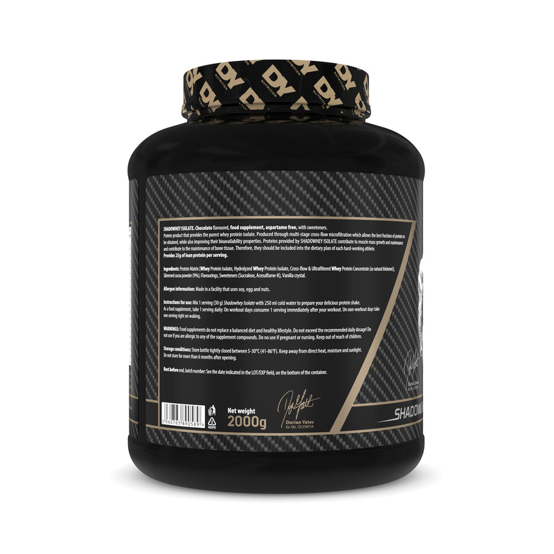 DY Nutrition Shadowhey Whey Protein Isolate 2kg (4.4 lbs) - Pistachio Flavor for Muscle Recovery & Post-Workout Nutrition - Ideal for Gym, Fitness & Bodybuilding