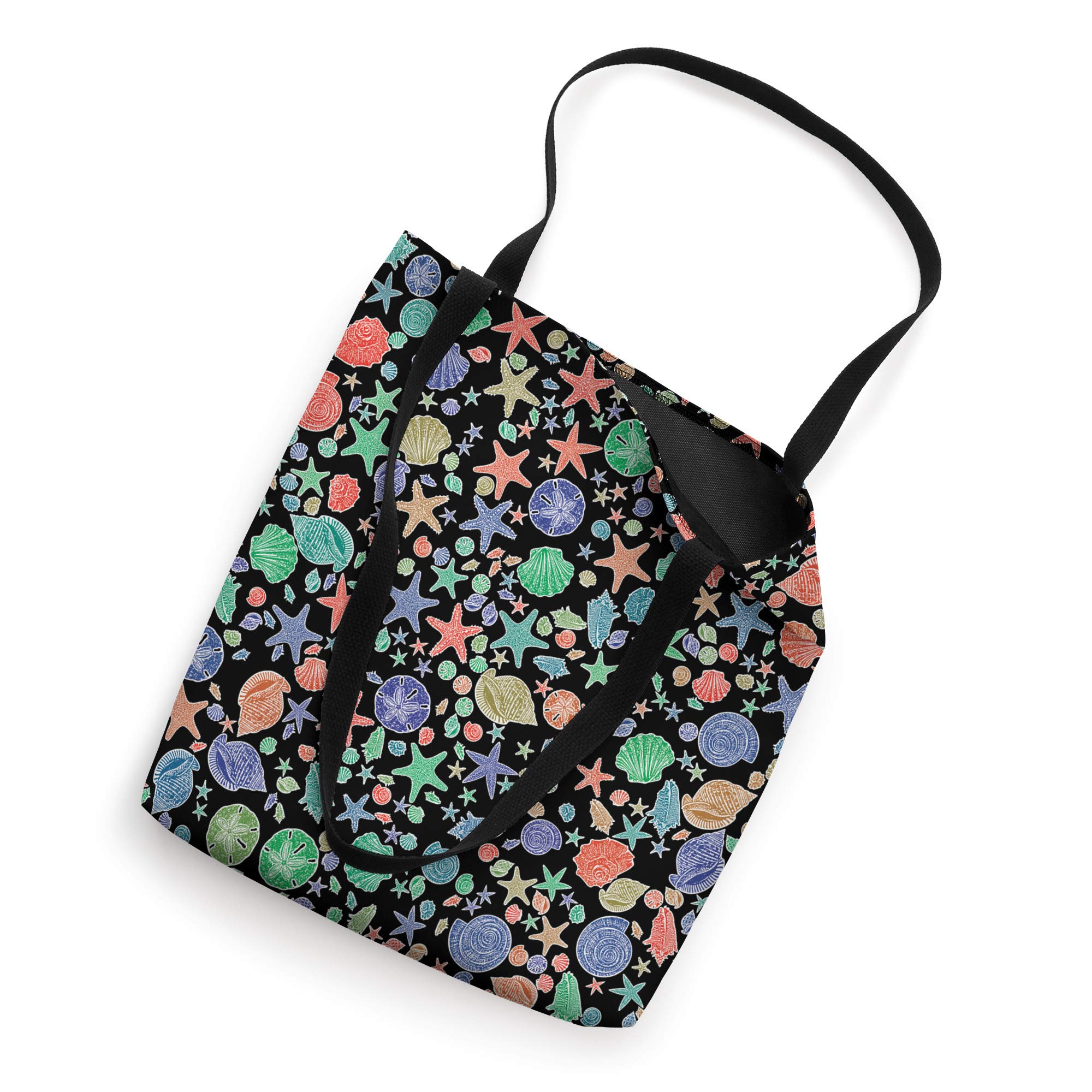 JCombs Stylish Seashell Print Tote Bag - Lightweight & Durable Beach Bag for Women, Perfect for Shopping, Travel, and Summer Outings