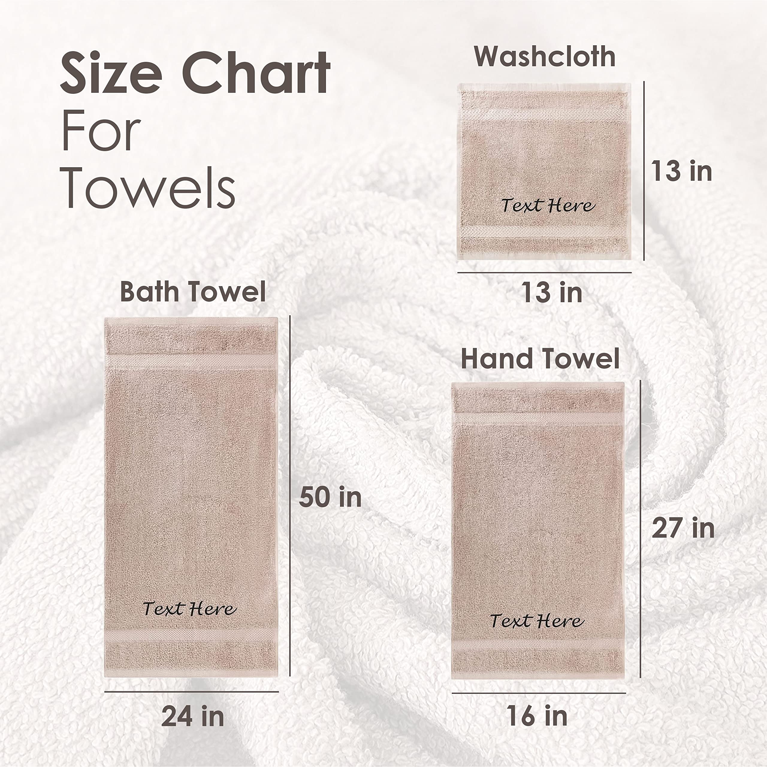 Premium 3-Piece Turkish Cotton Towel Set - Ultra Soft & Highly Absorbent Bath, Hand & Washcloth Towels for Spa, Gym, Pool & Hotel Use - Luxury Brown Bathroom Towel Collection - Perfect for Home, Travel & Gift Giving