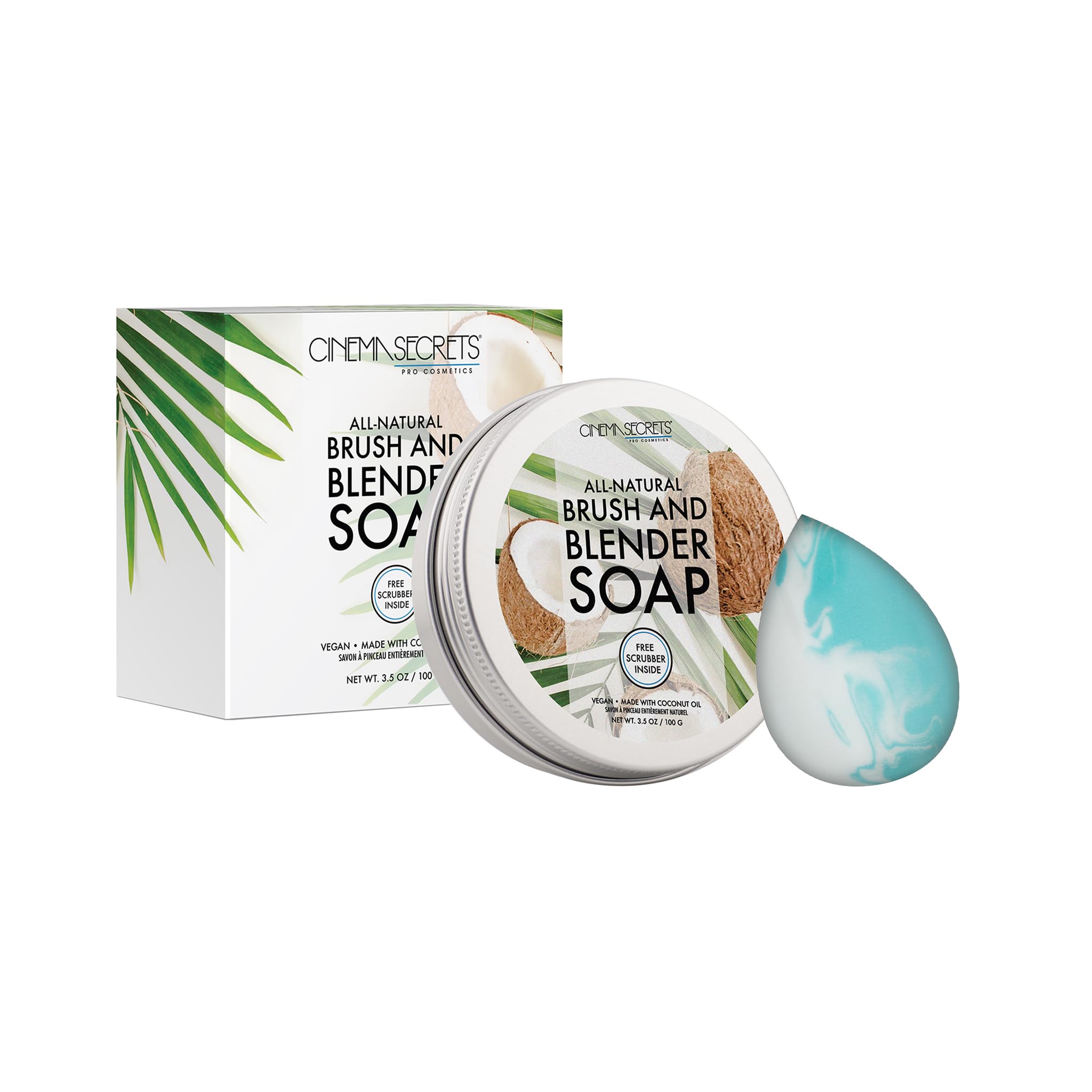 **All-Natural Vegan Brush & Blender Cleaner Set – Gentle Soap for Makeup Brushes & Sponges – Perfect for Daily Cleaning & Deep Makeup Tool Care**
