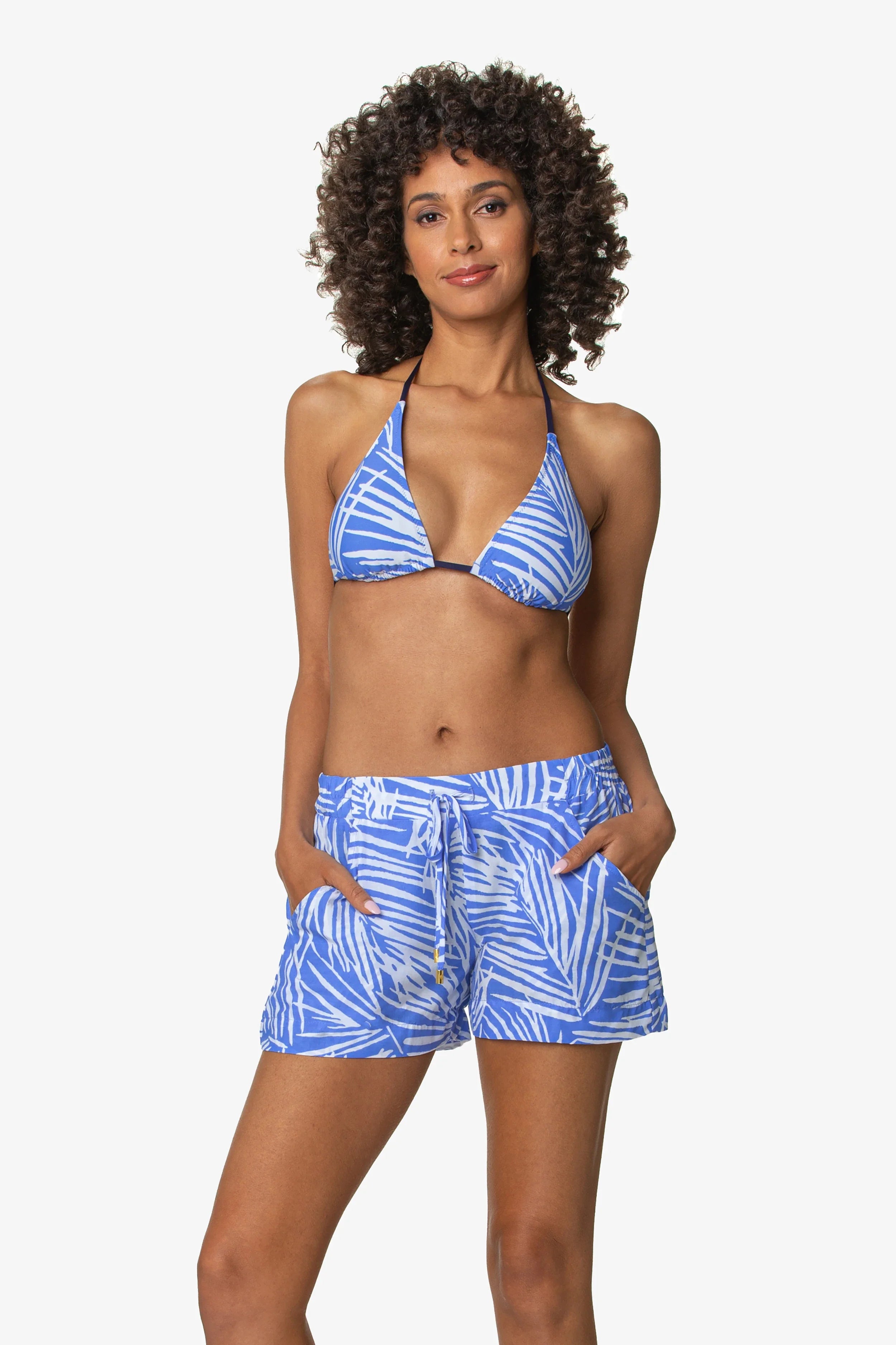 Seaside Shorts - South Seas Blue Periwinkle Color | Comfortable Beachwear for Summer Vacation & Tropical Getaways