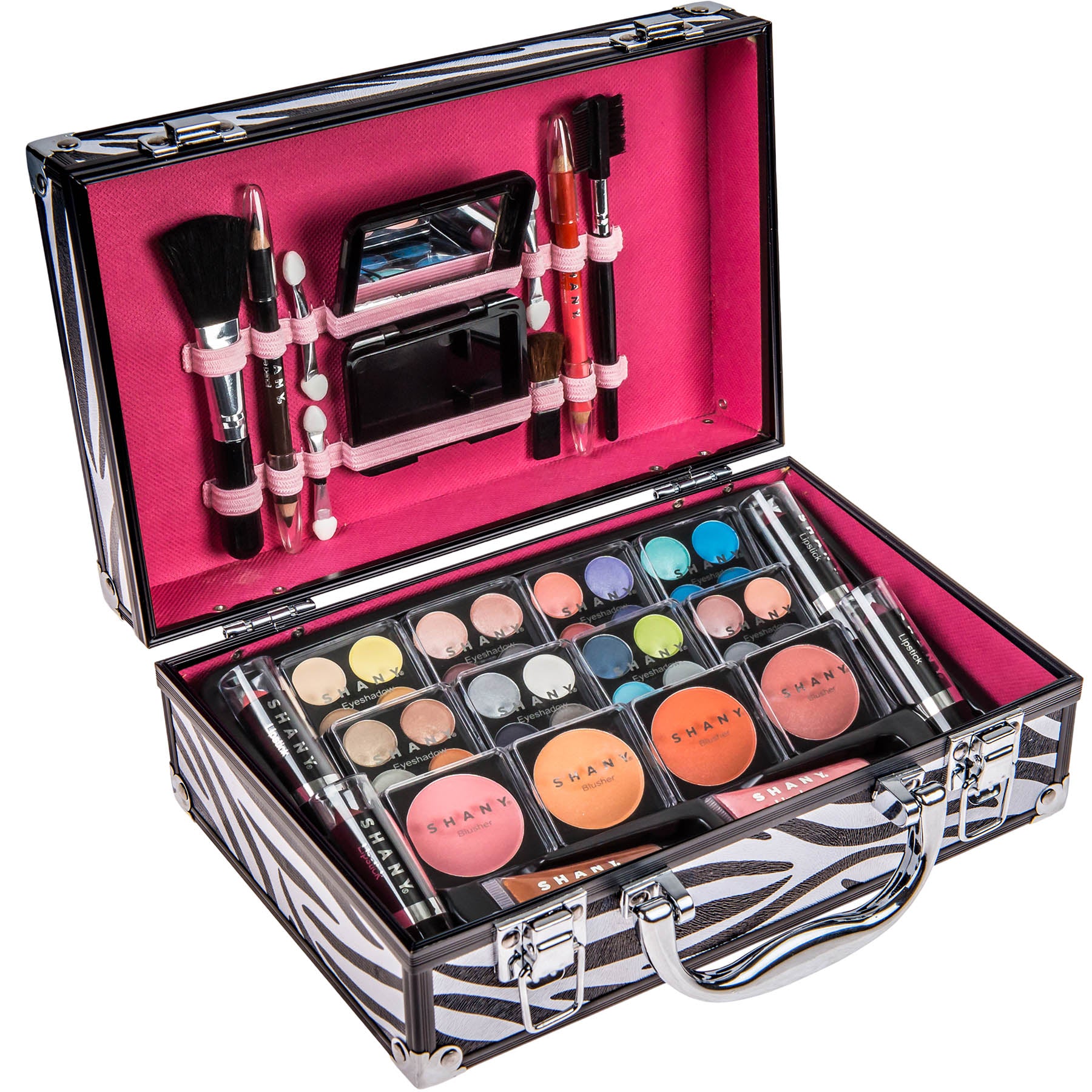 Professional Makeup Train Case with Carry Handle - Large Cosmetic Organizer for Makeup Artists & Travel - Perfect for Salon, Home Use & On-the-Go Touch Ups