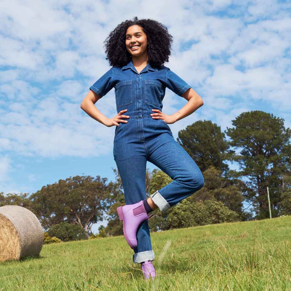 Merry Women's Bobbi Rain Boots in Orchid - Waterproof Garden & Outdoor Shoes for Walking, Hiking & Rainy Days