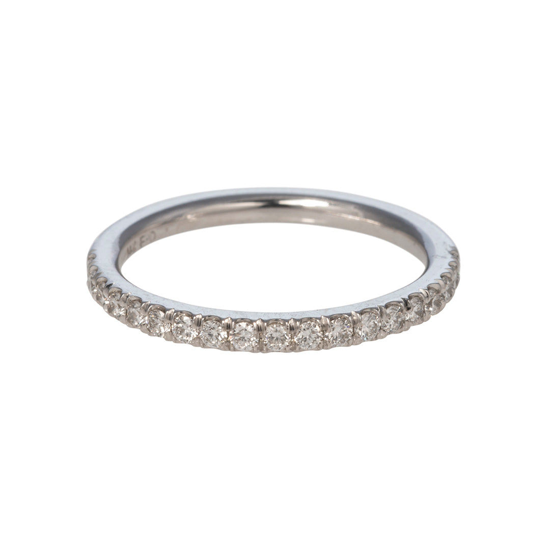 0.29ctw Diamond Pavé 14K White Gold Halfway Eternity Band Ring - Perfect for Anniversary Gifts & Wedding Jewelry