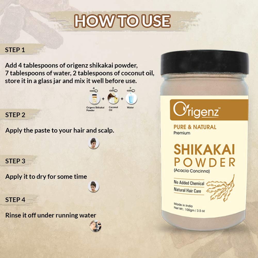 Organic Pure Shikakai Powder for Hair Growth & Scalp Care - Natural Hair Conditioner & Cleanser, Dandruff Control, 100g (Pack of 2) | Acacia Concinna | Ideal for Ayurvedic Hair Wash & DIY Natural Hair Treatments