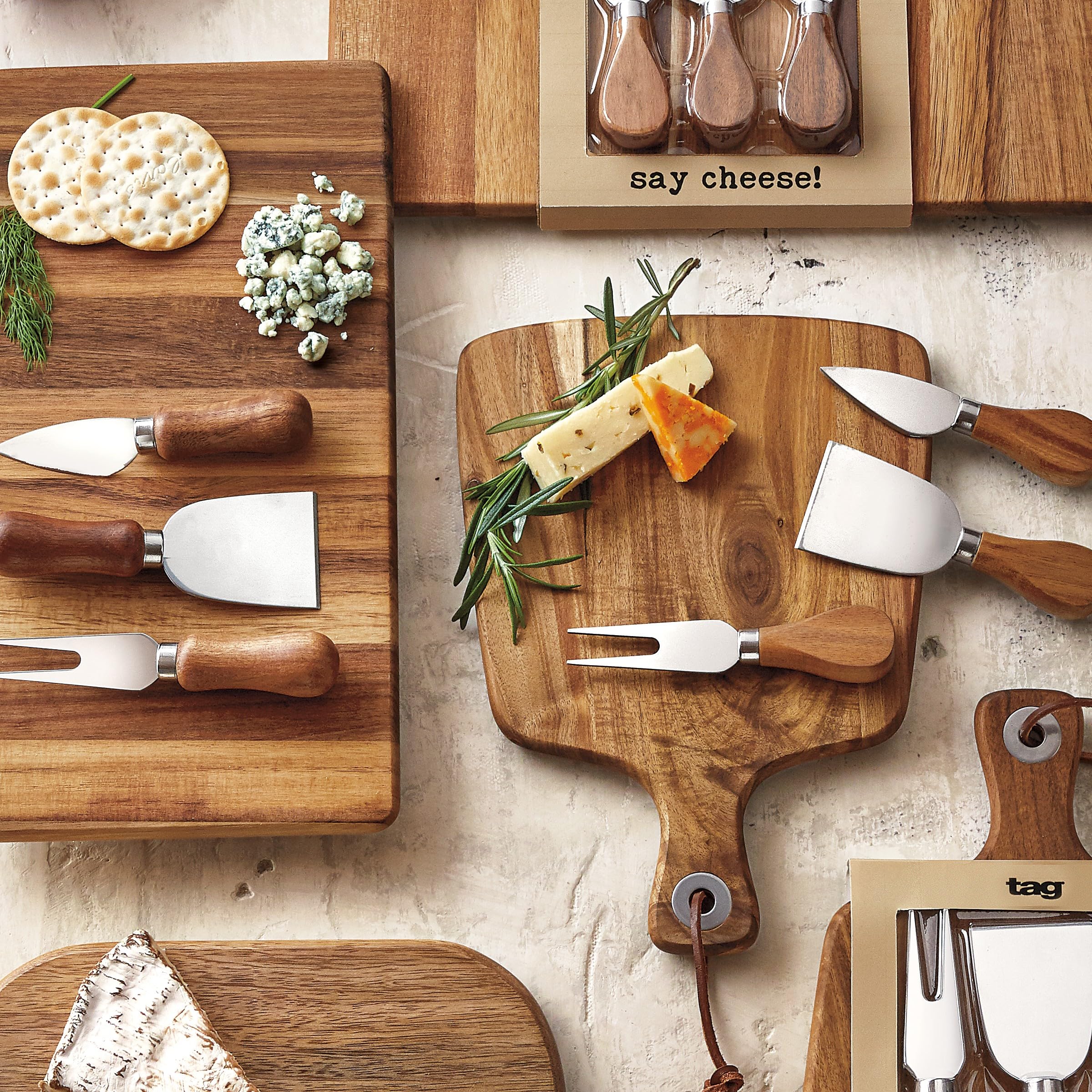 Premium Bamboo Cheese Board with 3-Piece Utensil Set - Natural Wood Cutting Board for Charcuterie, Cheese Platter & Serving - Perfect for Entertaining, Dinner Parties & Gifts