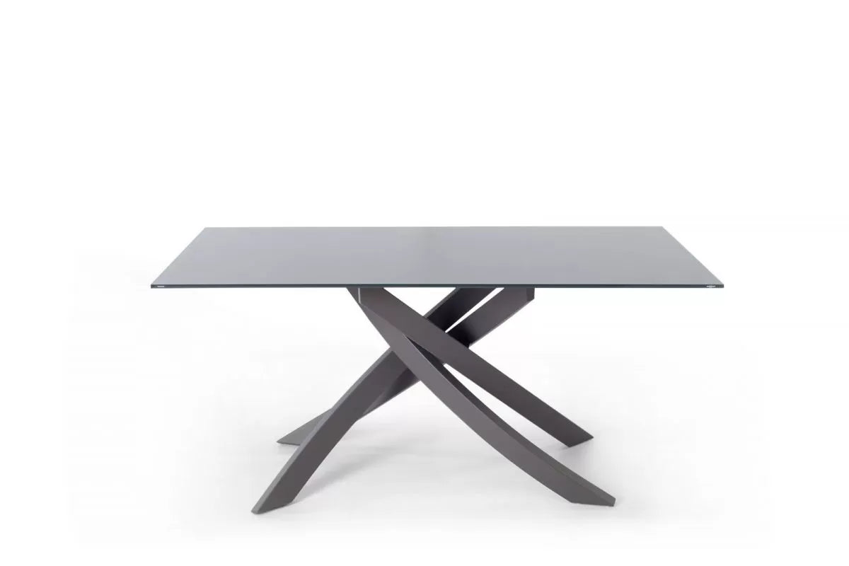 Elegant Rectangular Crystal Dining Table - Modern Glass Top Centerpiece for Home, Office & Events | Perfect for Dining Rooms, Living Areas & Wedding Decor