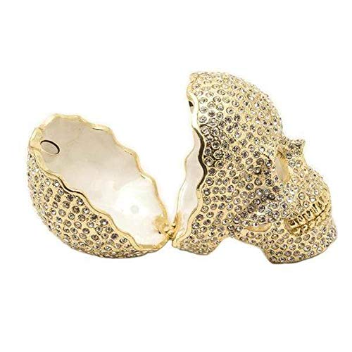 Gold Skull Crystal Keepsake Box with Swarovski - Gift & Home Decor