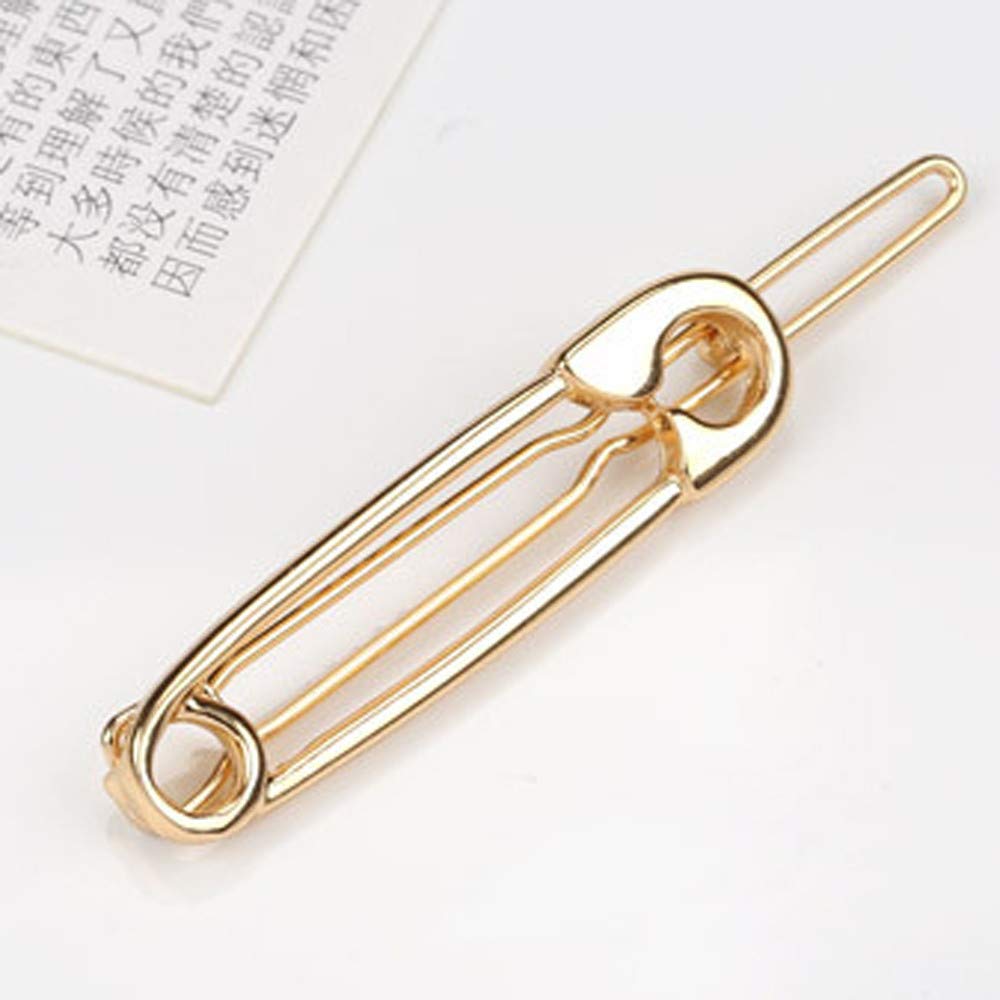 Vehpro Elegant Gold Brooch Hair Clip for Women - Stylish Hairpin for Thick Hair, Perfect for Parties, Weddings & Daily Fashion Accessories
