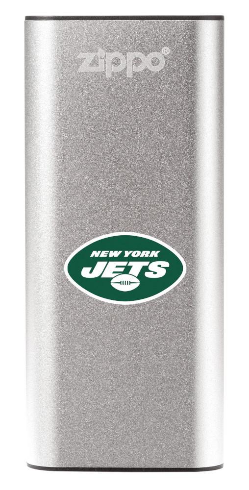 NFL New York Jets Team Logo HeatBank® 3 Rechargeable Hand Warmer - Portable USB Heating Pad for Cold Weather, Outdoor Sports & Camping Accessories
