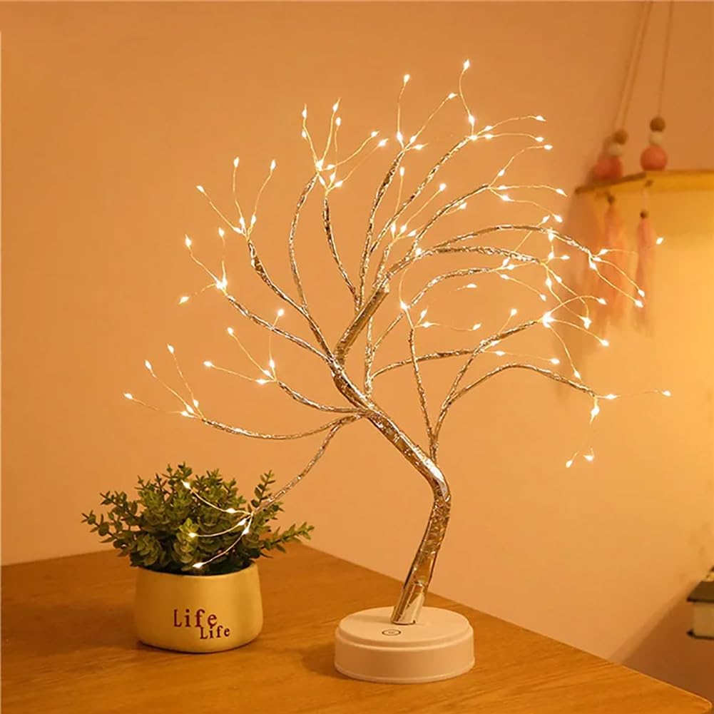 Battery Operated LED Fairy Lights - Mini Christmas Tree Copper Wire Garland Lamp for Holiday Decor, Kids Room, Bedroom & Home Decoration | Perfect for Christmas Tree Decorations, Party Lighting & Cozy Ambiance