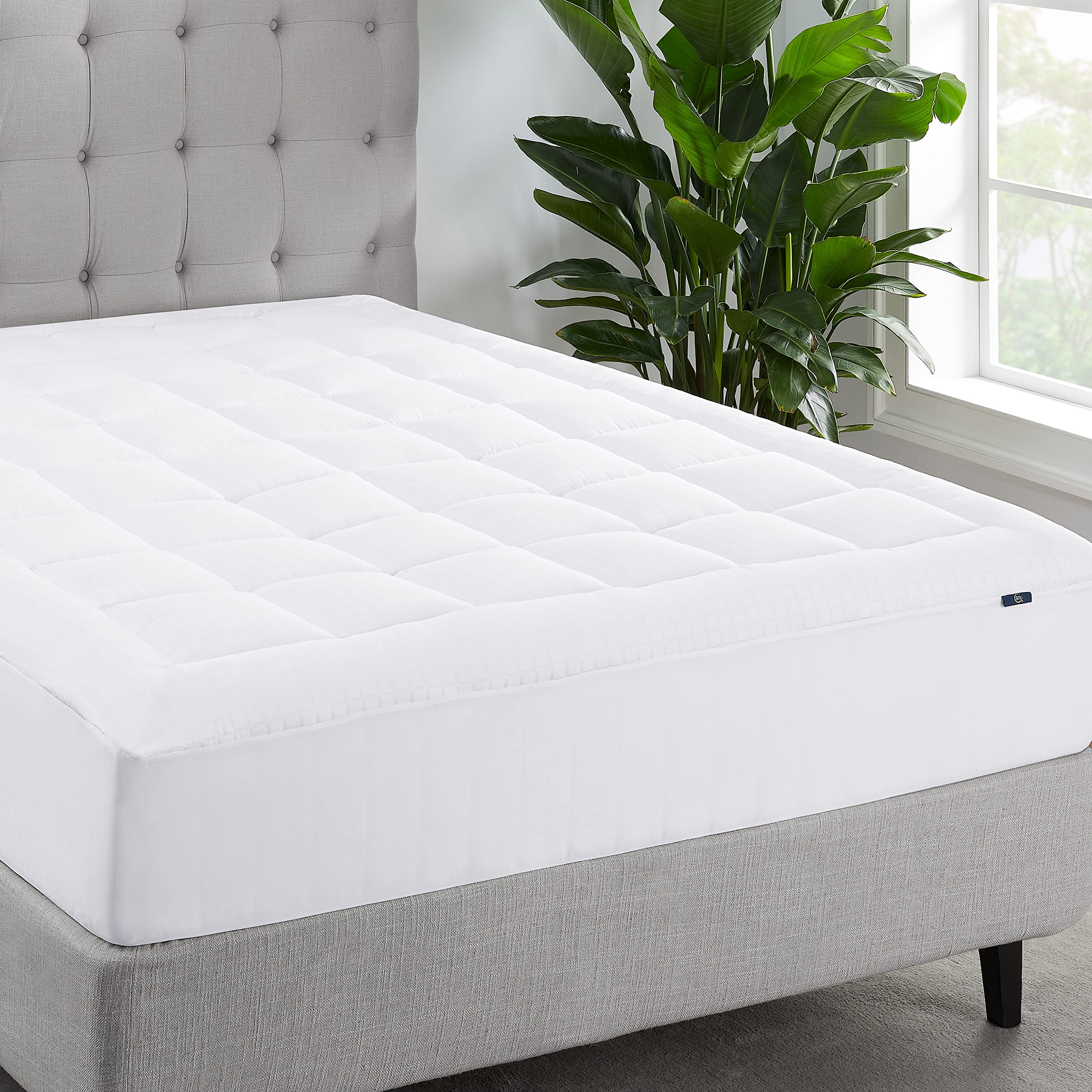 Serta ComfortSure Queen Mattress Cover - Super Soft Breathable Quilted Cotton Mattress Protector with 18