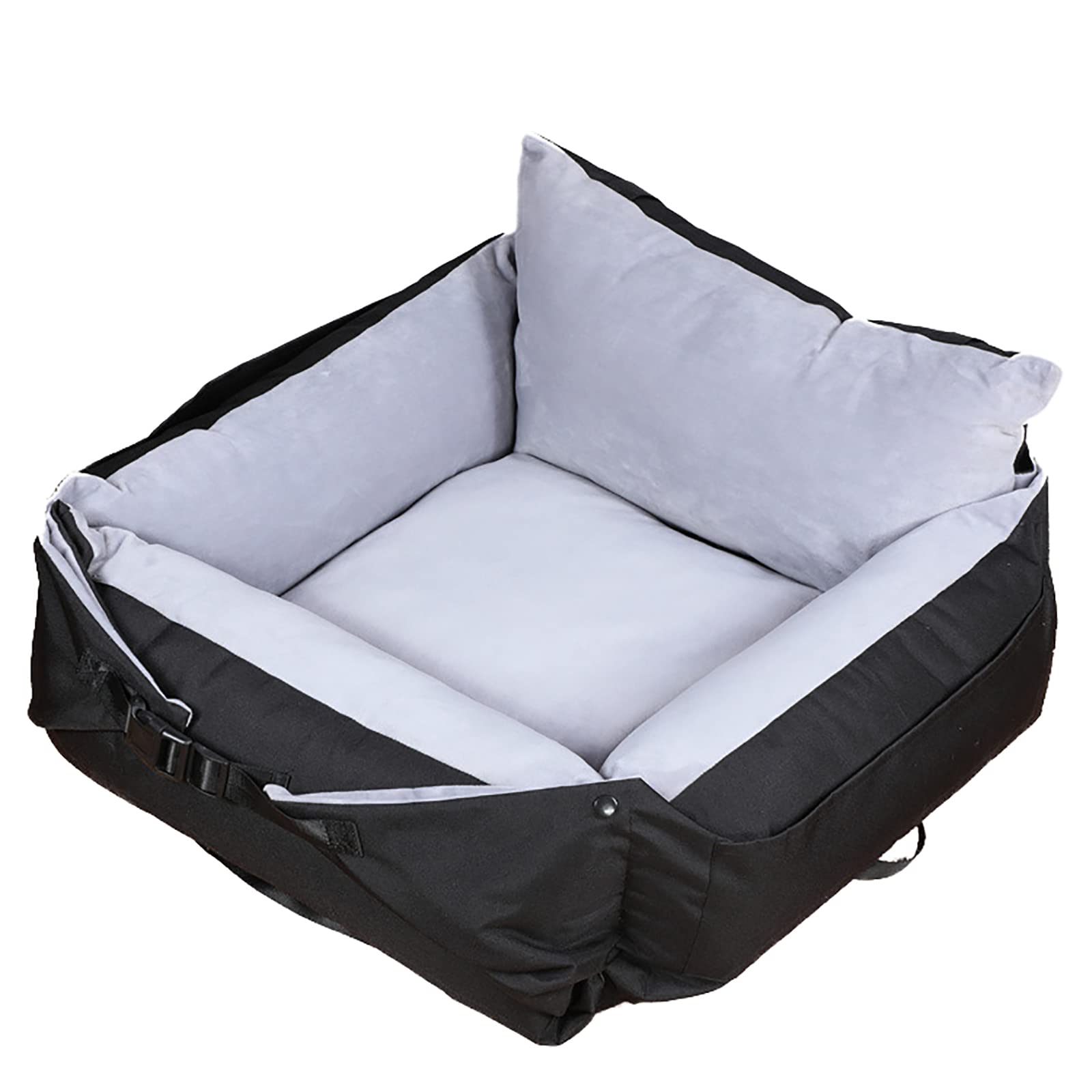 Dog Car Seat for Small Medium Large Dogs - Washable Pet Travel Safety Seat with Storage, Convertible Dog Bed for Car & Home Use - Perfect for Road Trips, Travel & Daily Commute - Black