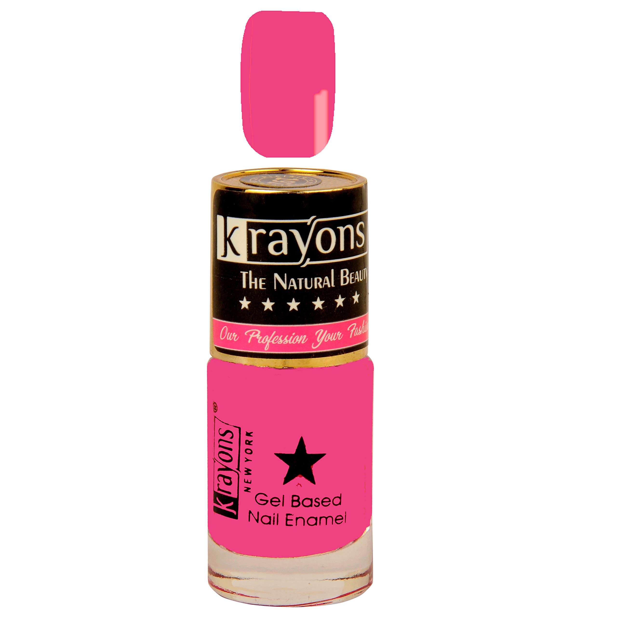 Krayons Gel Base Glossy Effect Nail Polish Set - 4 Trendy Colors (Black Sea, Angel Pink, Shimmer Golden, White Canvas) | 24ML Fast-Drying, Non-Toxic Formula for Women, Teens & Kids | Perfect for Parties, Salons & DIY Manicures at Home
