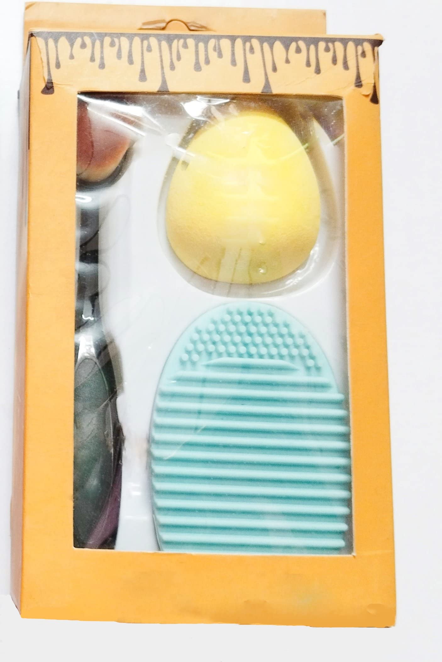 6-in-1 Makeup Beauty Blender Sponge Set - Powder Puff & Foundation Blender for Flawless Face Makeup Application - Perfect for Liquid, Cream & Powder Cosmetics