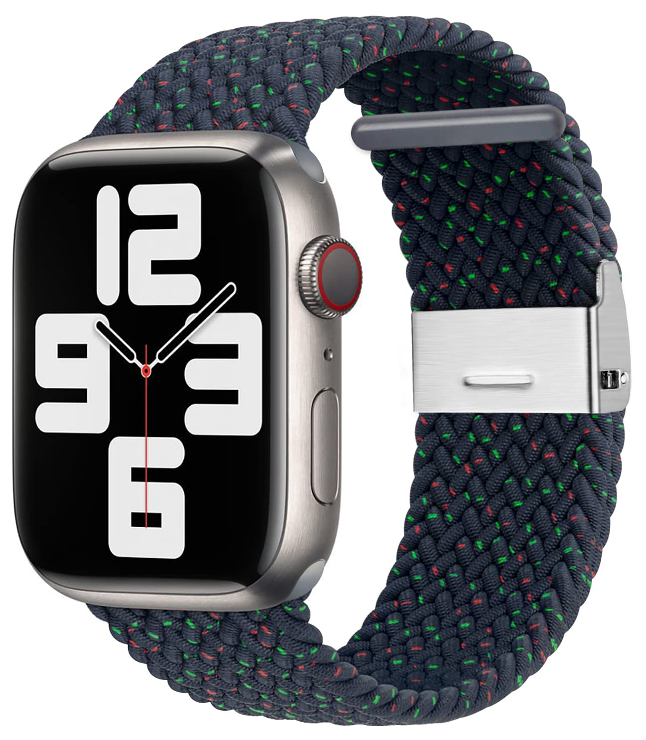 Adjustable Braided Solo Loop Bands Compatible with Apple Watch Series 8/7/6/SE - 41mm 40mm 38mm Sizes - Pride Sport Loop with Secure Buckle - Starlight Abyss Blue - Perfect for Workouts, Running & Daily Wear