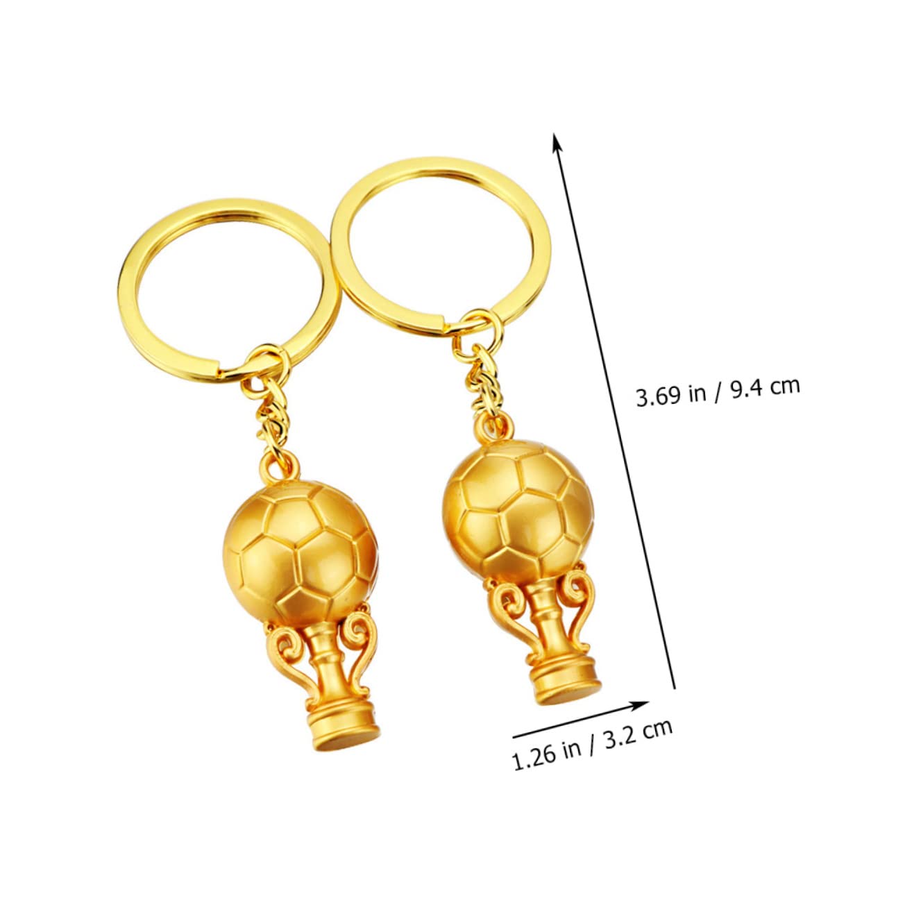 CORHAD Soccer Keychain 2pcs - Sports Backpack Ornament for Fans
